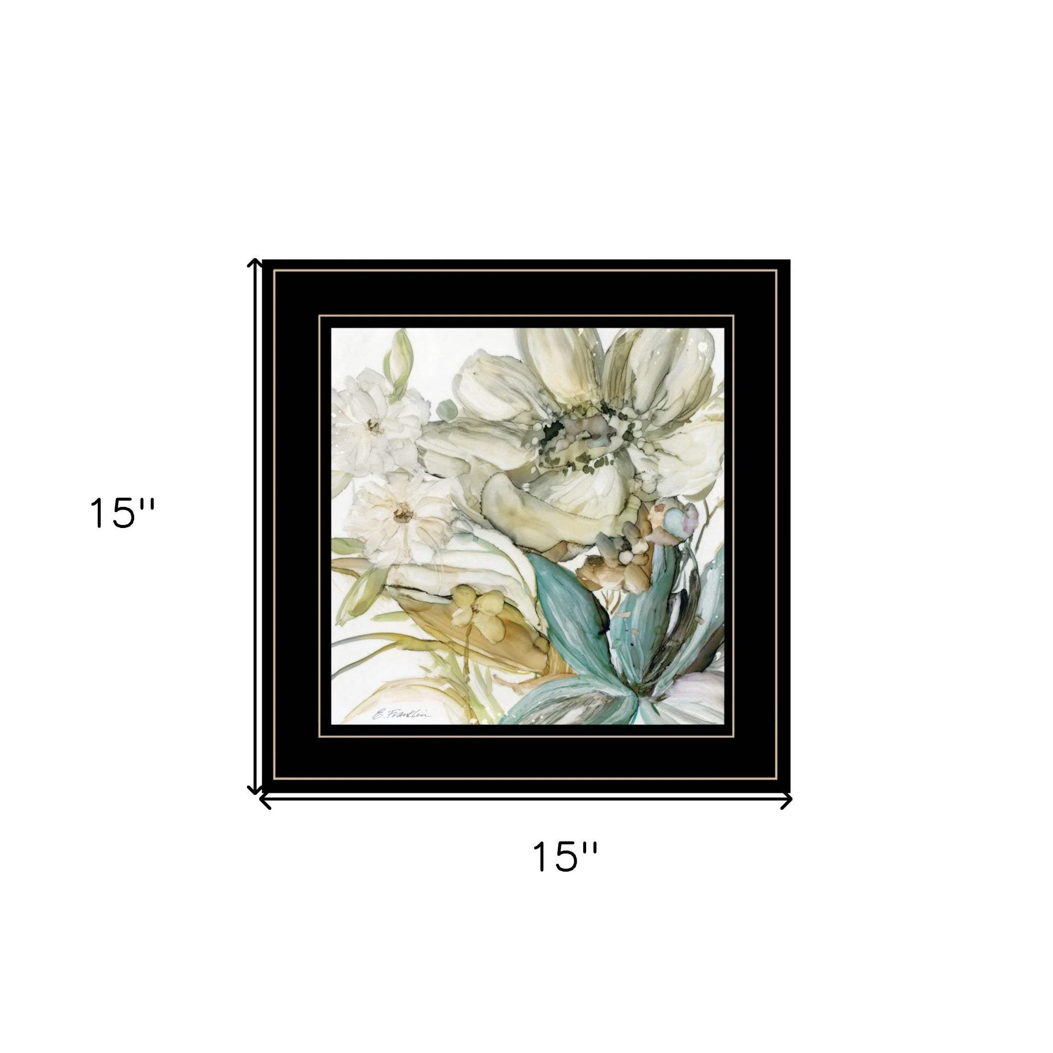 Sea glass Garden II 3 Black Framed Print Wall Art - Image 5