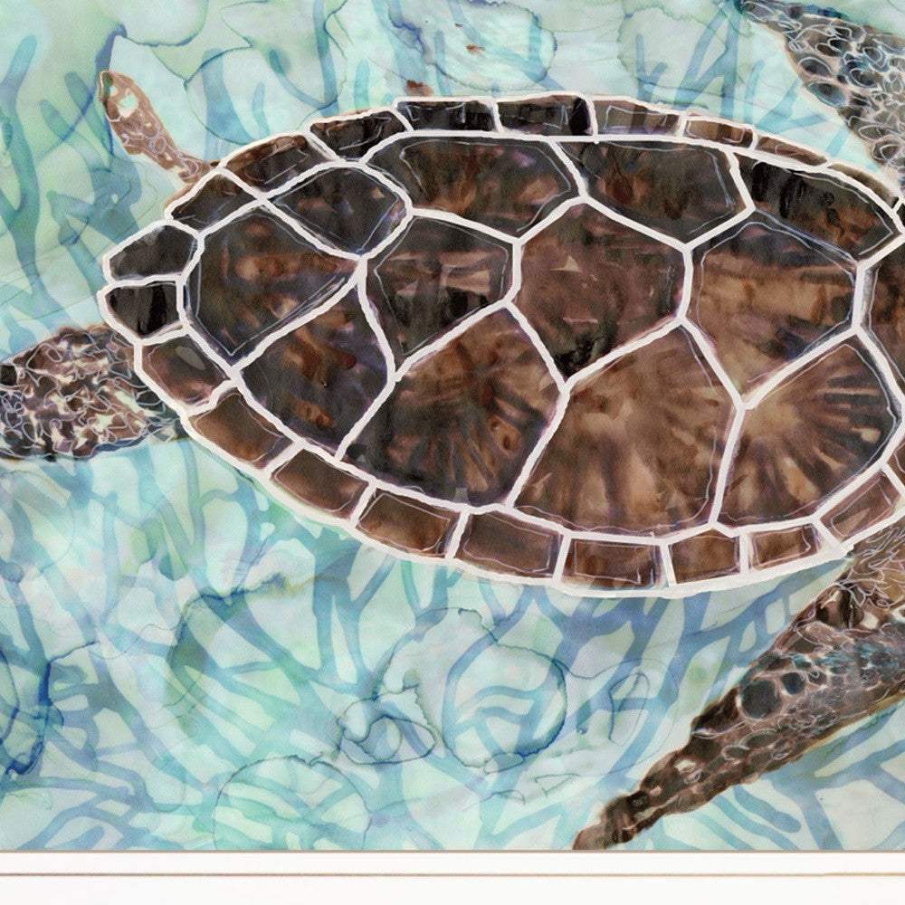 Sea Turtles Collage 1 White Framed Print Wall Art - Image 4
