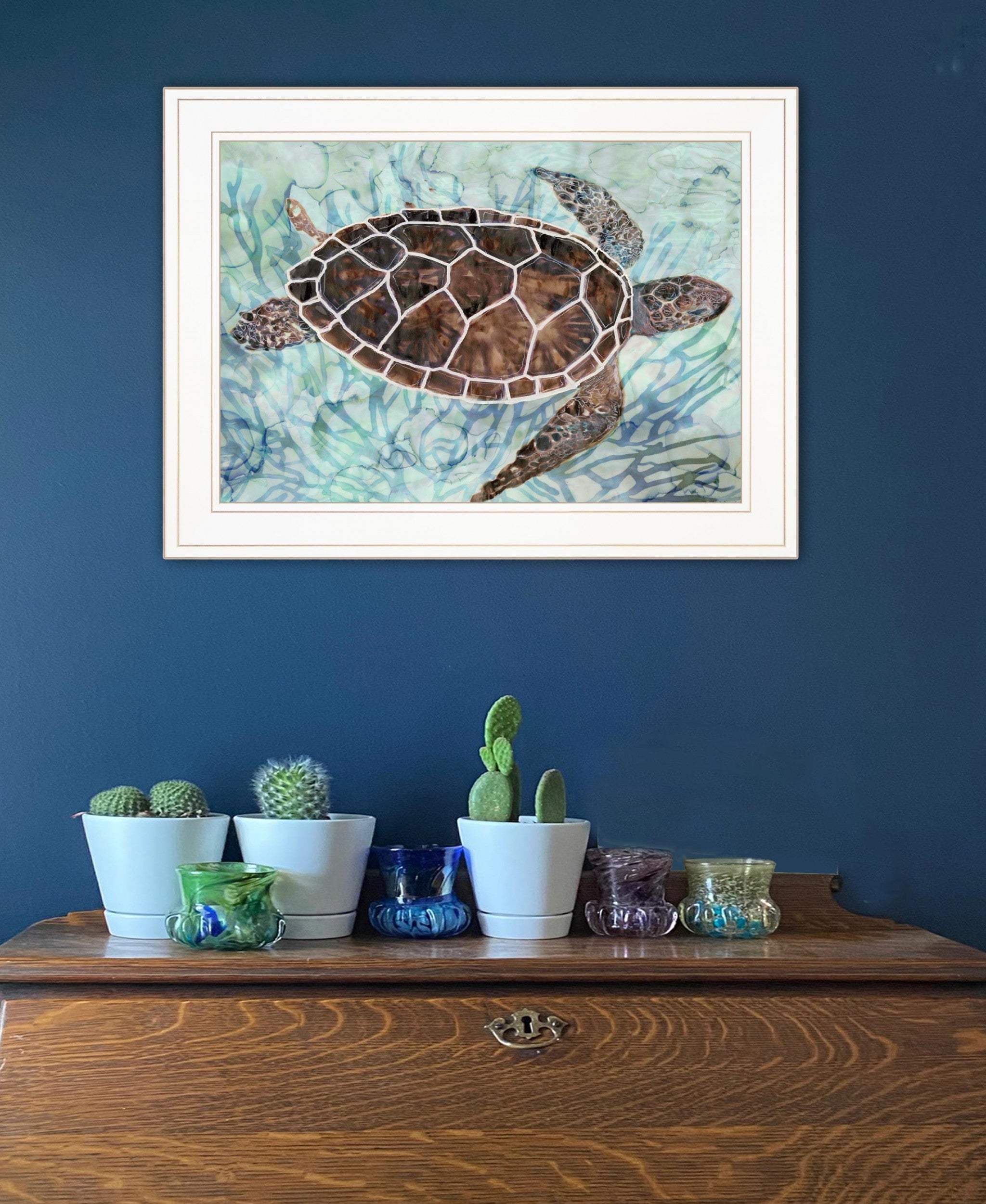 Sea Turtles Collage 1 White Framed Print Wall Art - Image 5