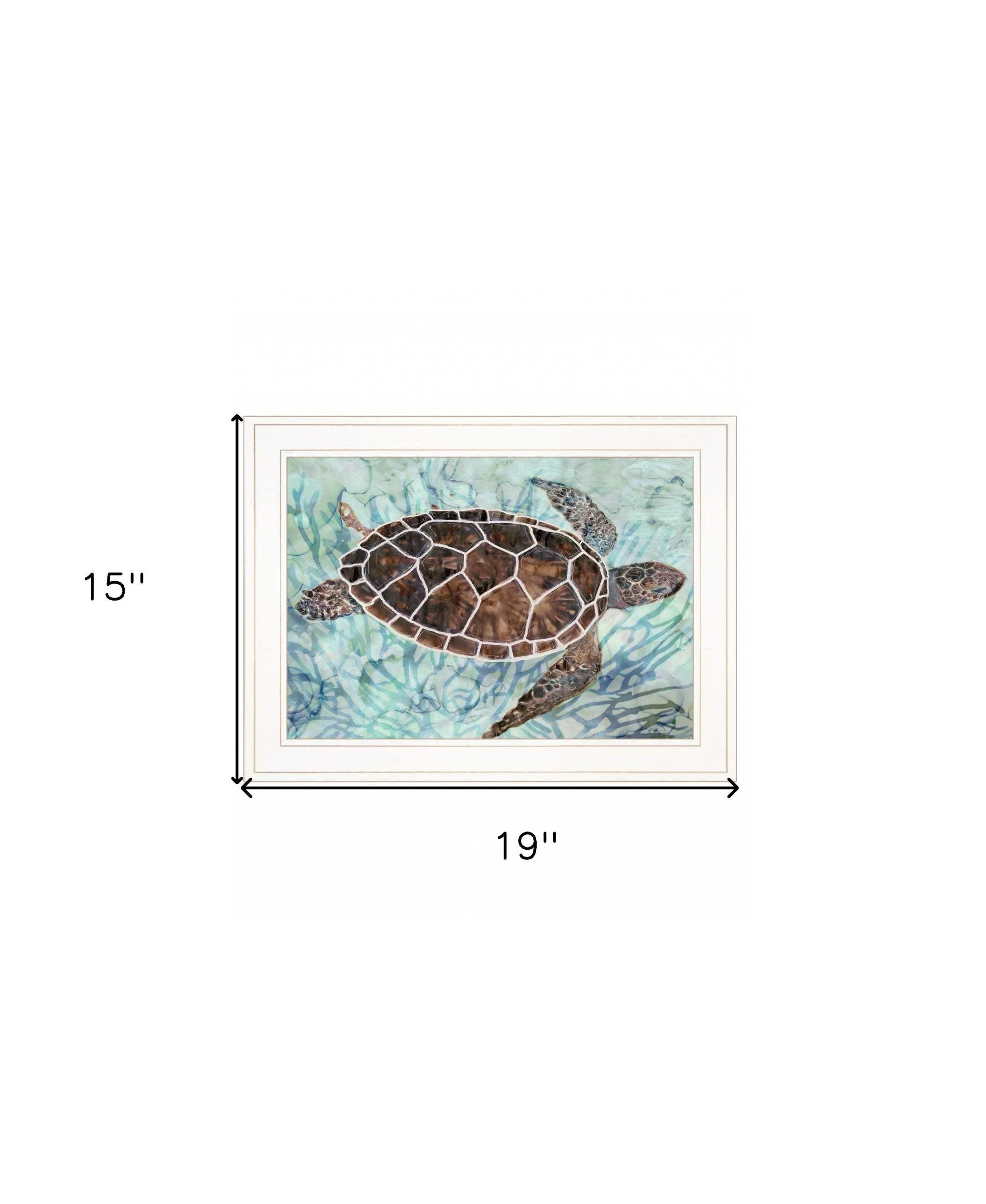 Sea Turtles Collage 1 White Framed Print Wall Art - Image 6
