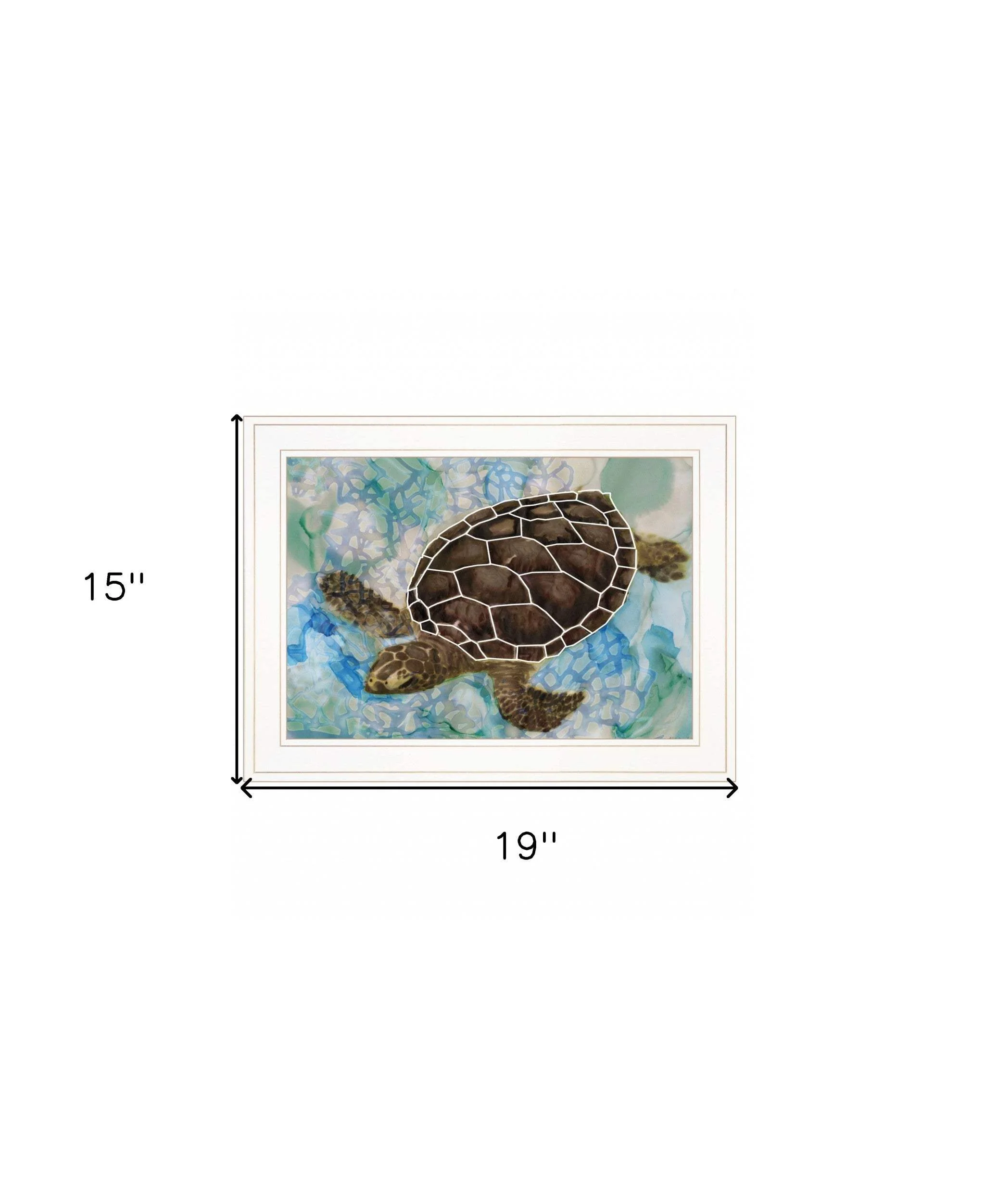 Sea Turtles Collage II 1 White Framed Print Wall Art - Image 6