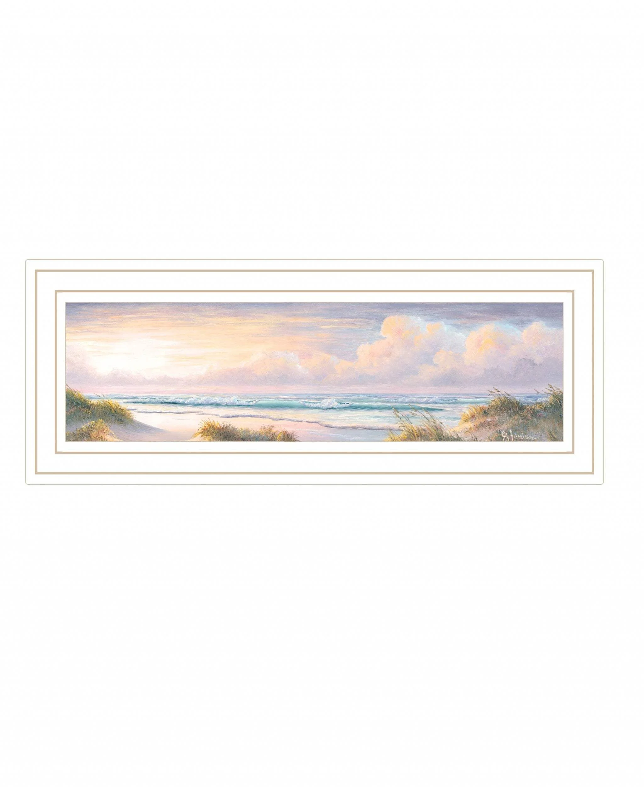 Seascape II 2 White Framed Print Wall Art - Image 2