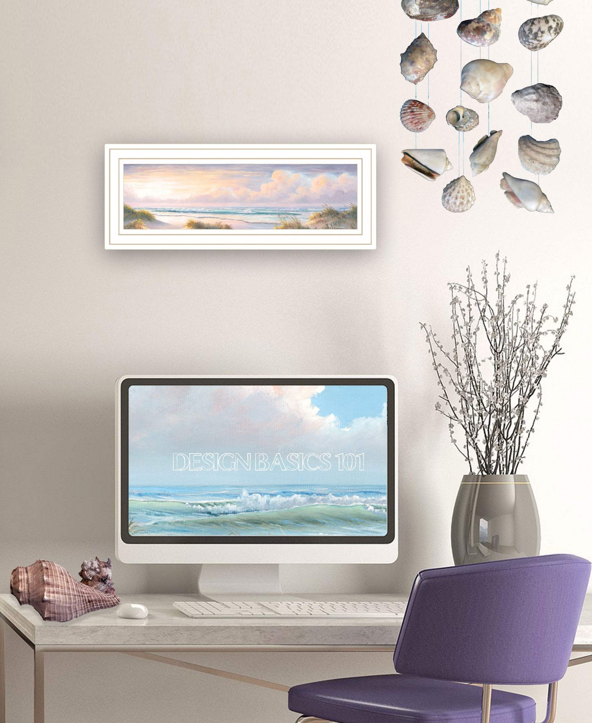 Seascape II 2 White Framed Print Wall Art - Image 5