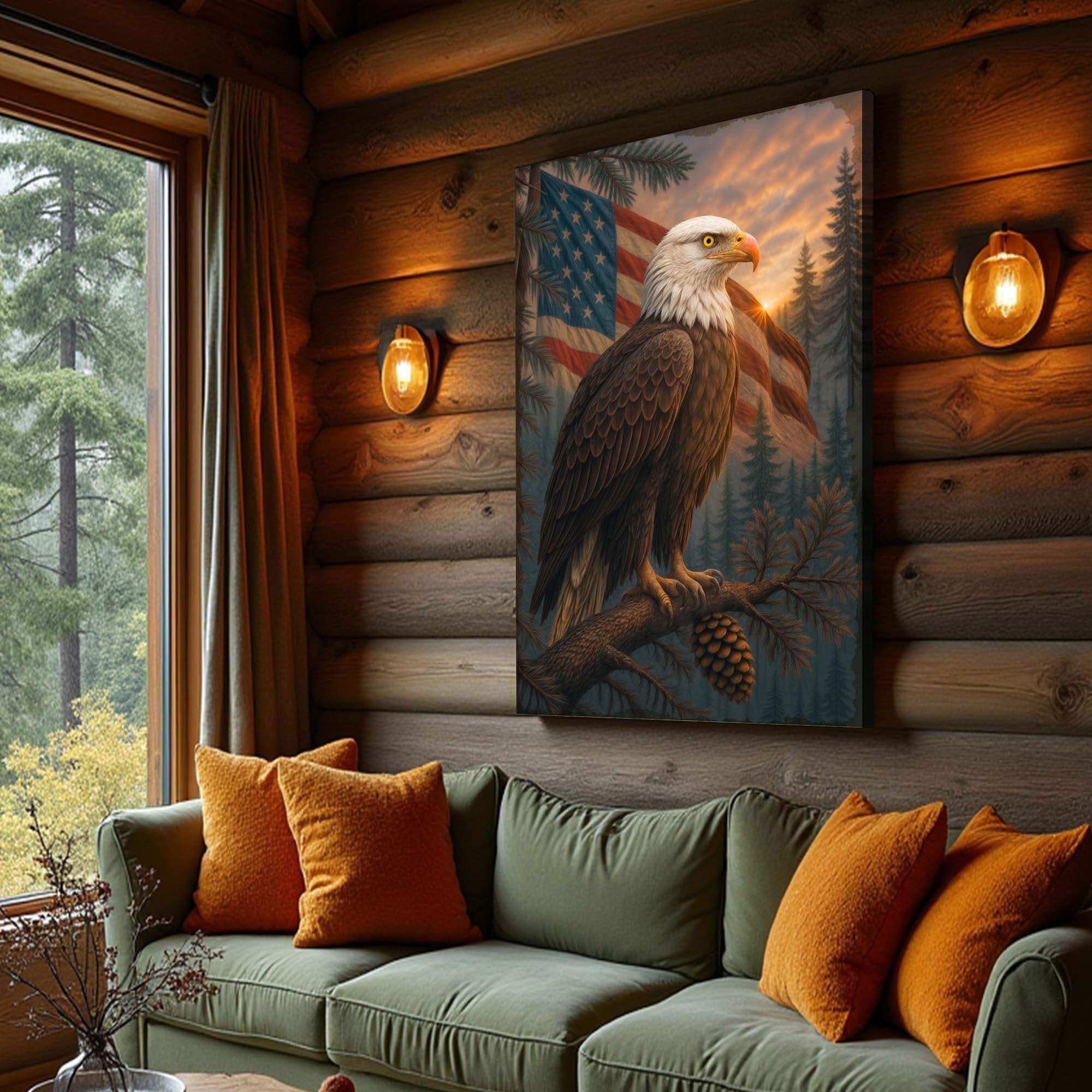Sentinel of the Pines Eagle Wall Art - Image 2