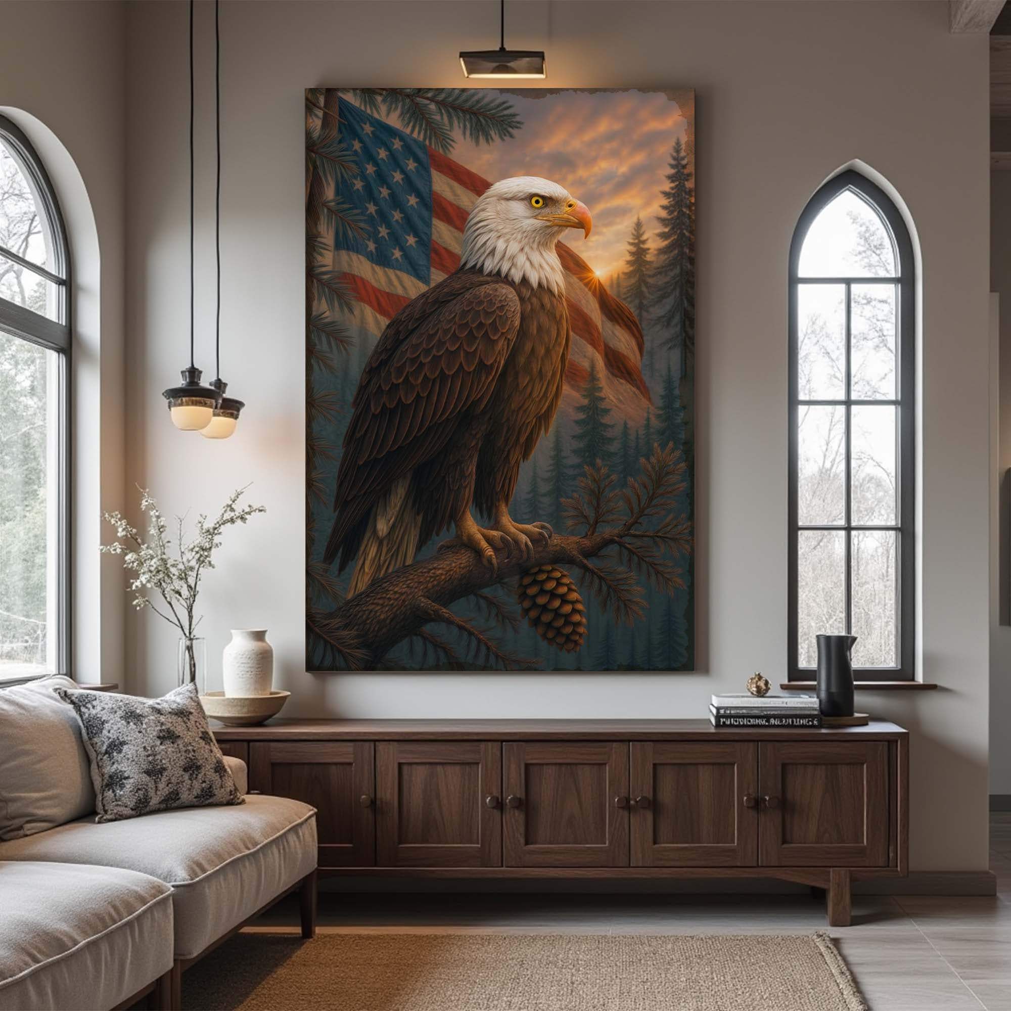 Sentinel of the Pines Eagle Wall Art - Image 5