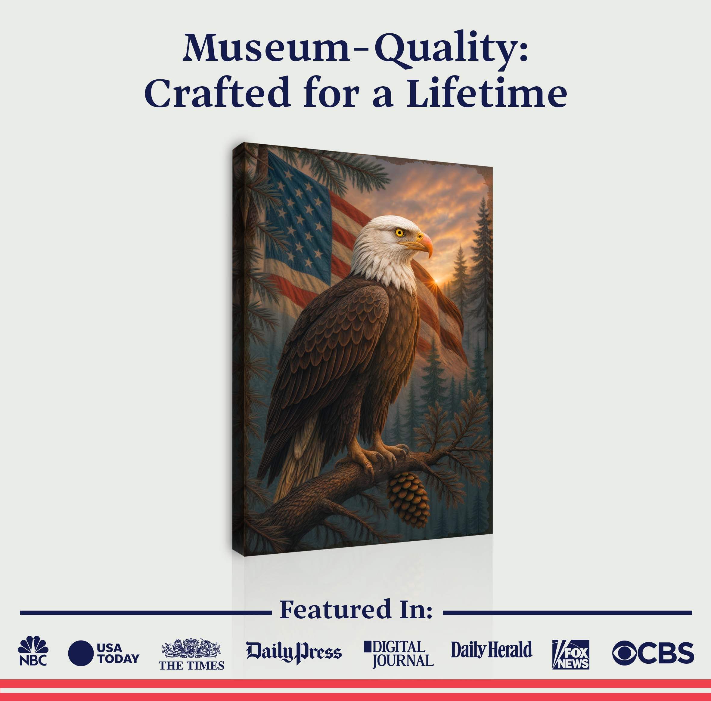 Sentinel of the Pines Eagle Wall Art - Image 6