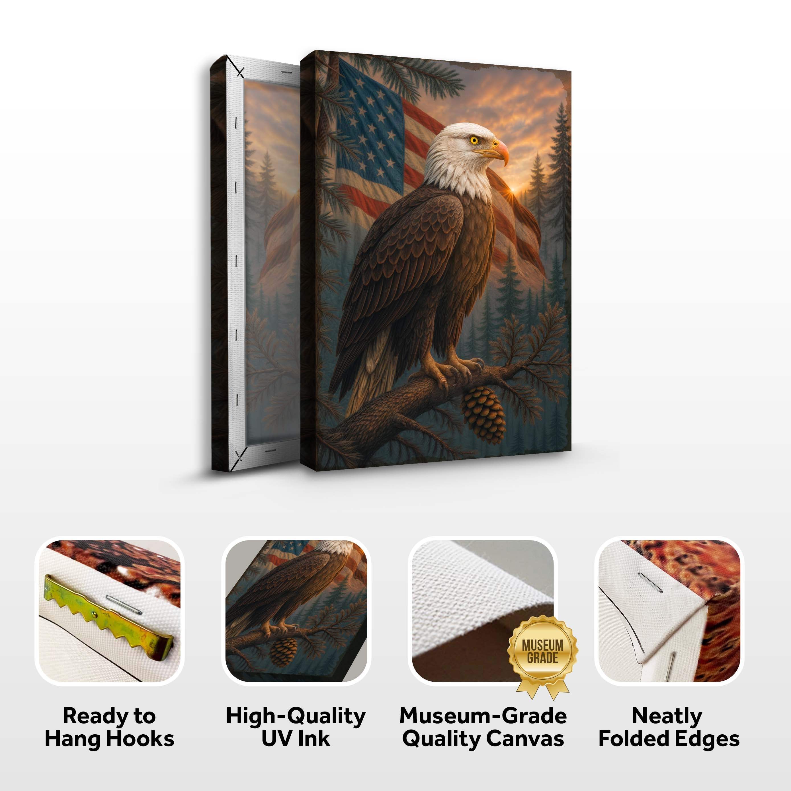 Sentinel of the Pines Eagle Wall Art - Image 8