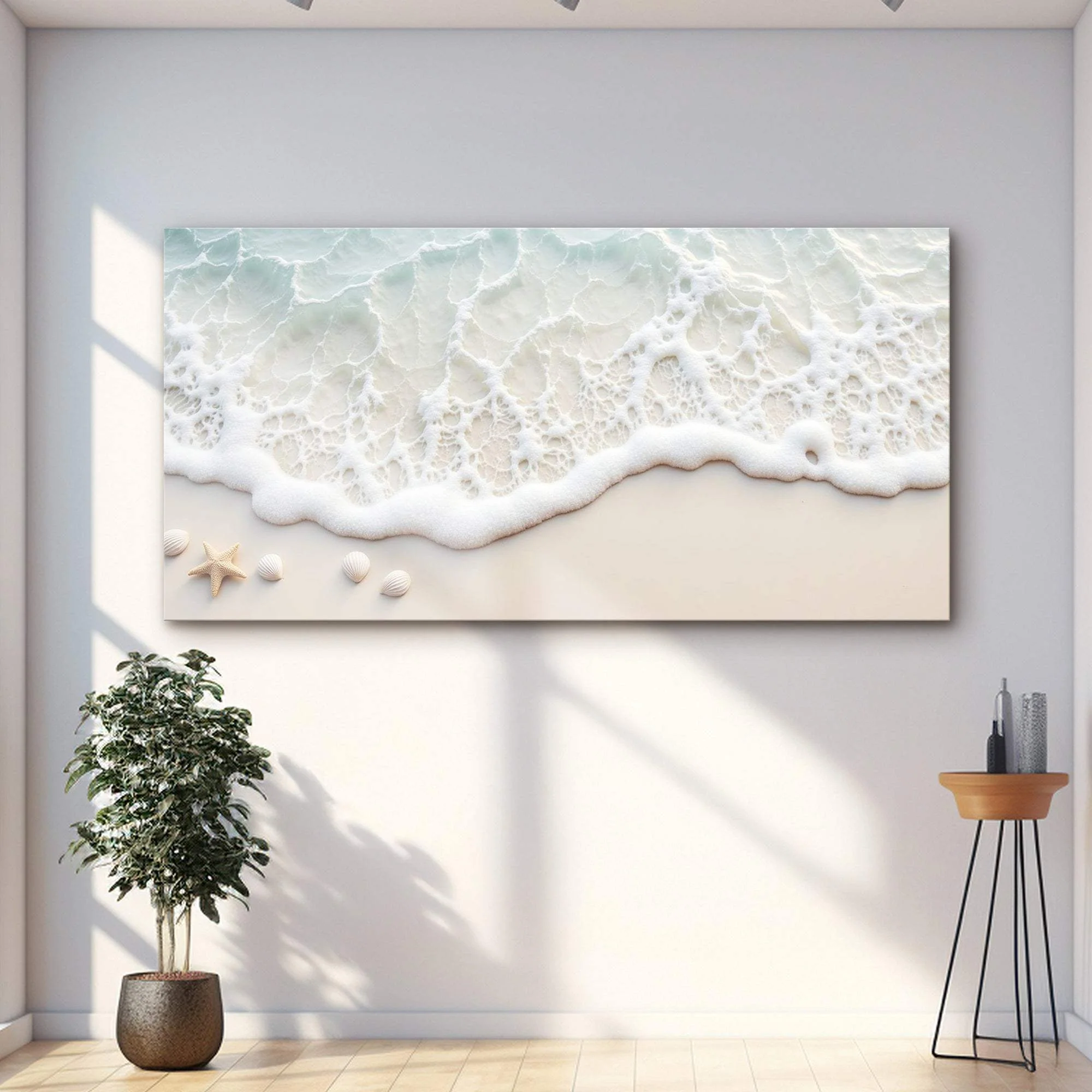 Serene Ocean Wave Coastal Wall Art X - Image 2