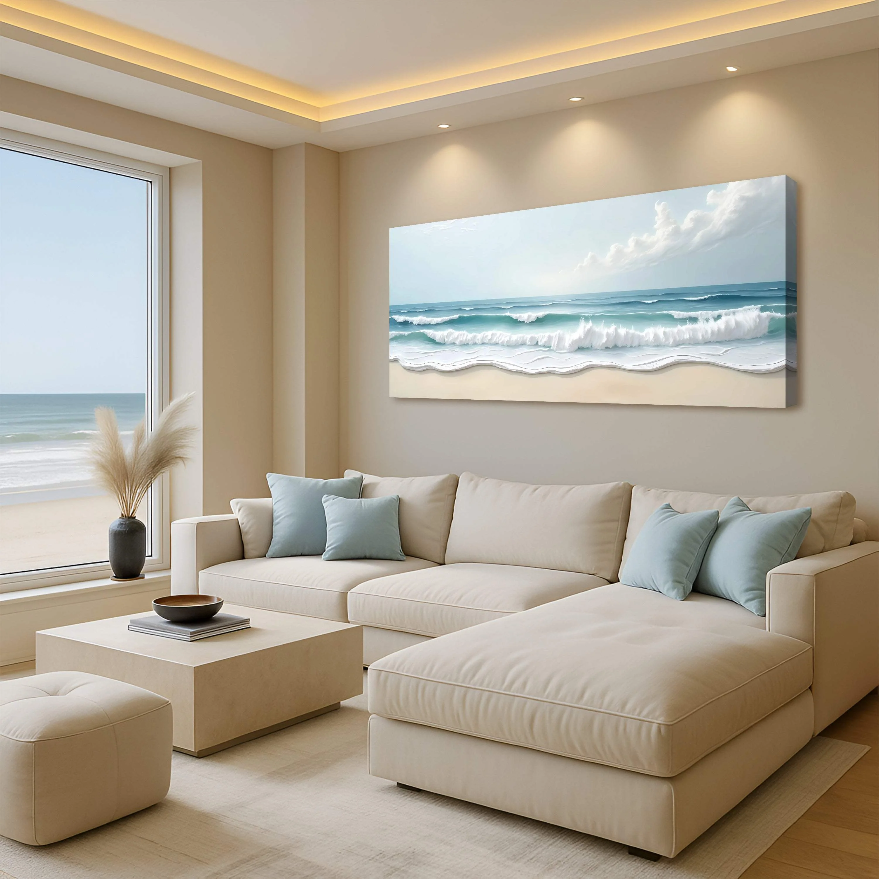 Serene Ocean Wave Coastal Wall Art XIV - Image 4