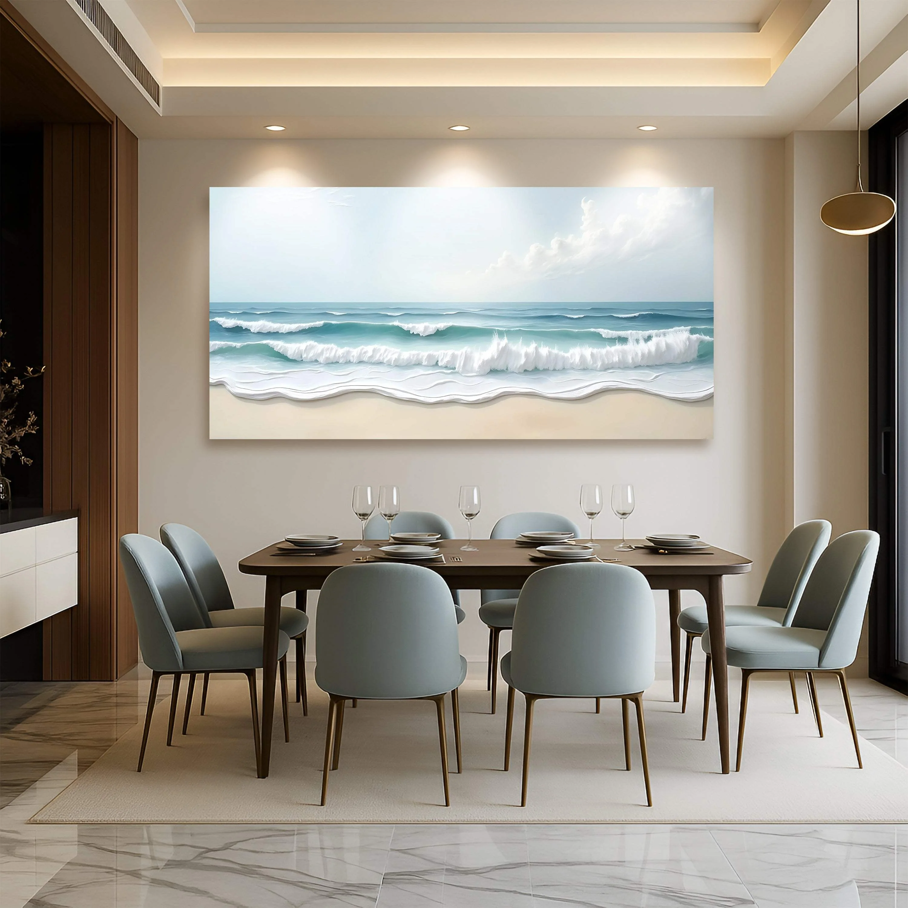Serene Ocean Wave Coastal Wall Art XIV - Image 5