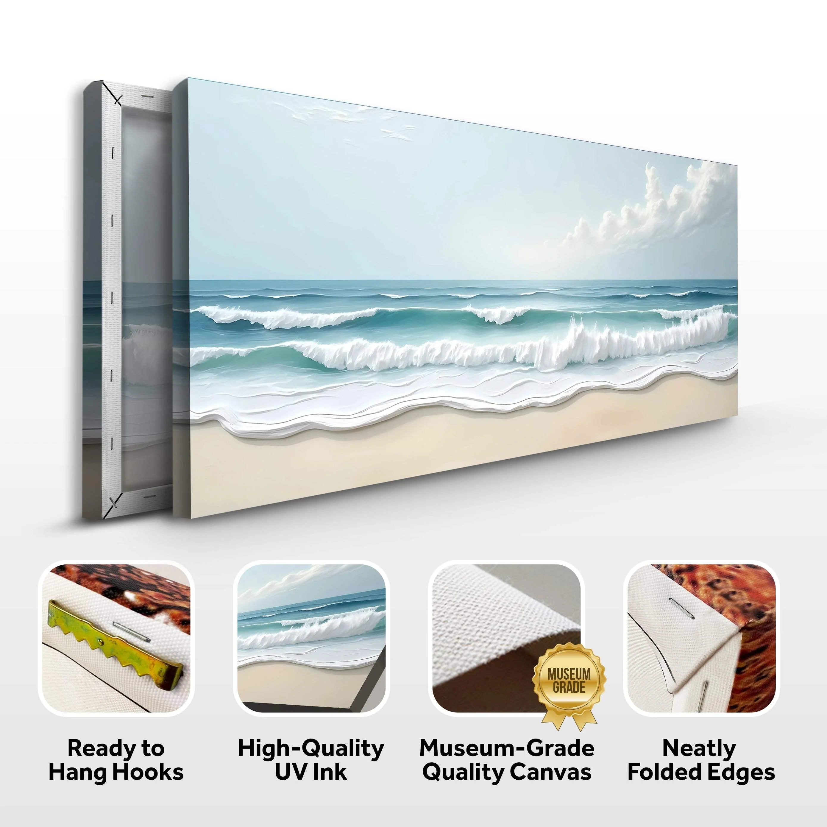 Serene Ocean Wave Coastal Wall Art XIV - Image 8