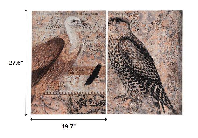 Set of 2 Antique Post Card Birds Wall Art - Image 4