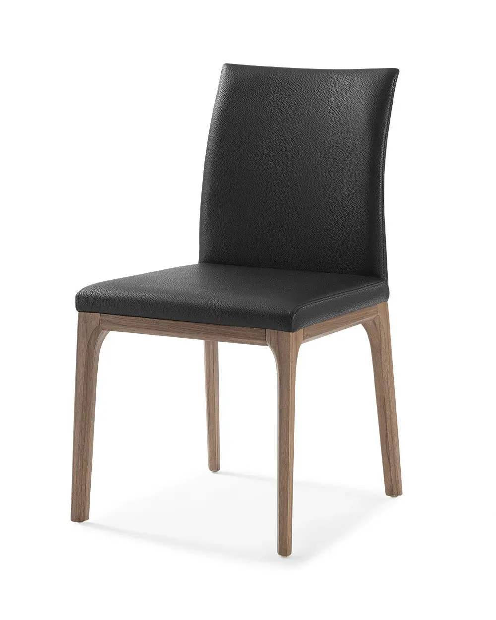 Set Of 2 Black Faux Leather Dining Chairs - Image 4