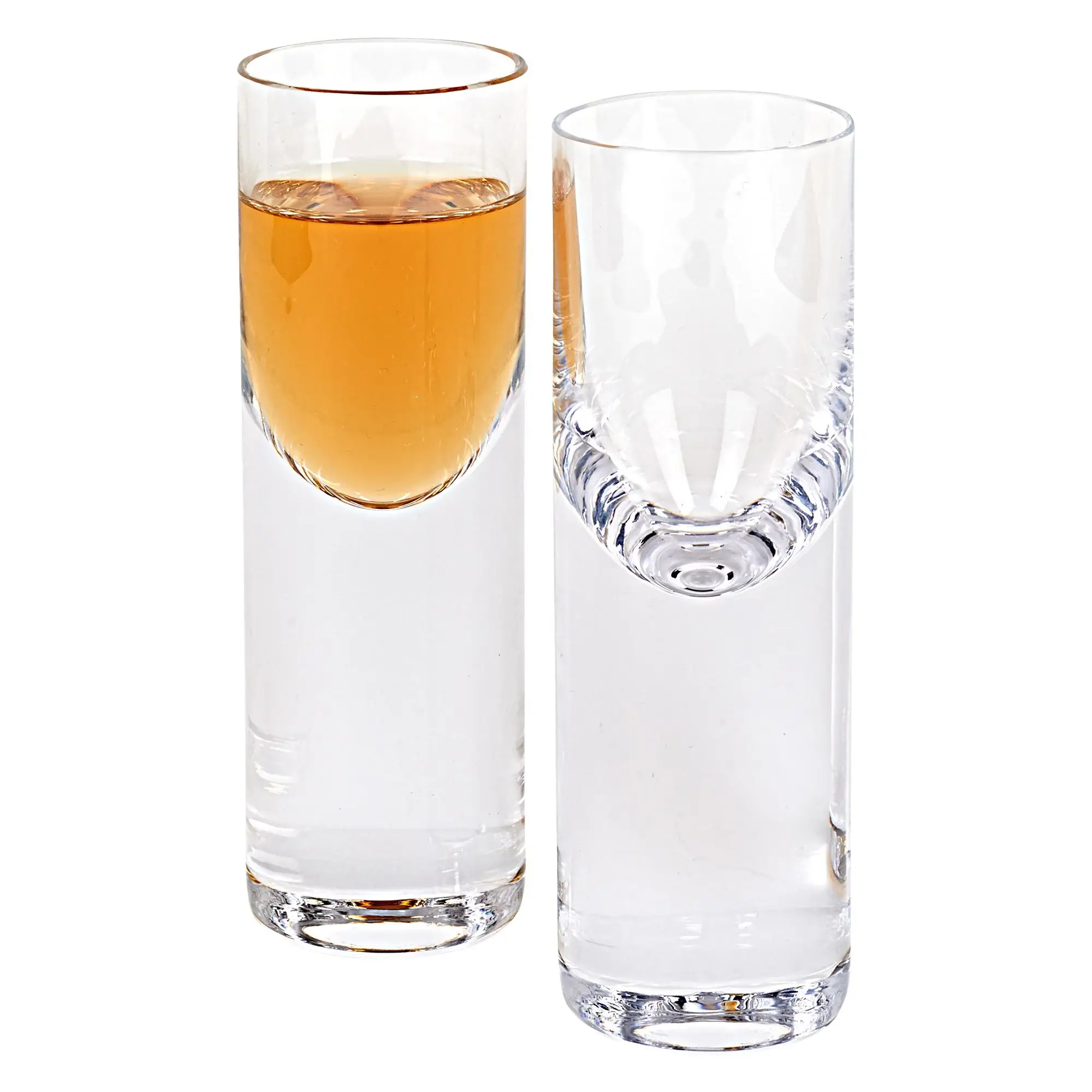 Set Of 2 Mouth Blown Crystal Long Shot Glasses - Image 2