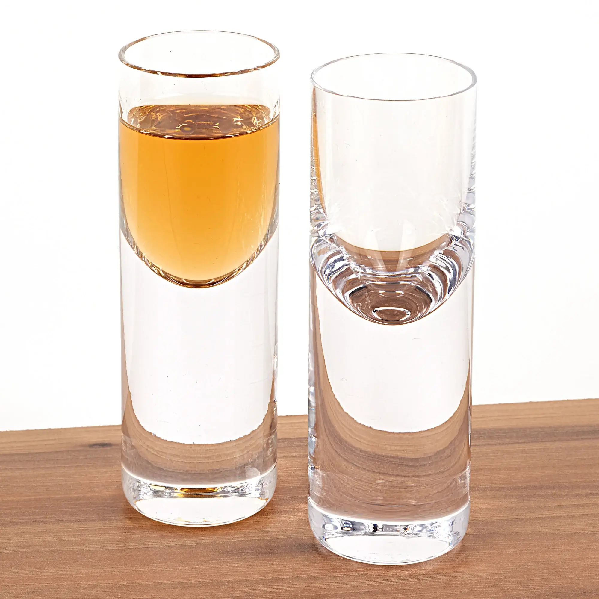 Set Of 2 Mouth Blown Crystal Long Shot Glasses - Image 5