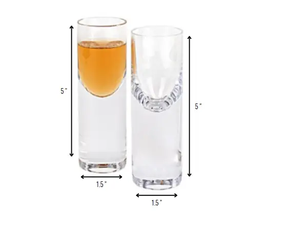 Set Of 2 Mouth Blown Crystal Long Shot Glasses - Image 6