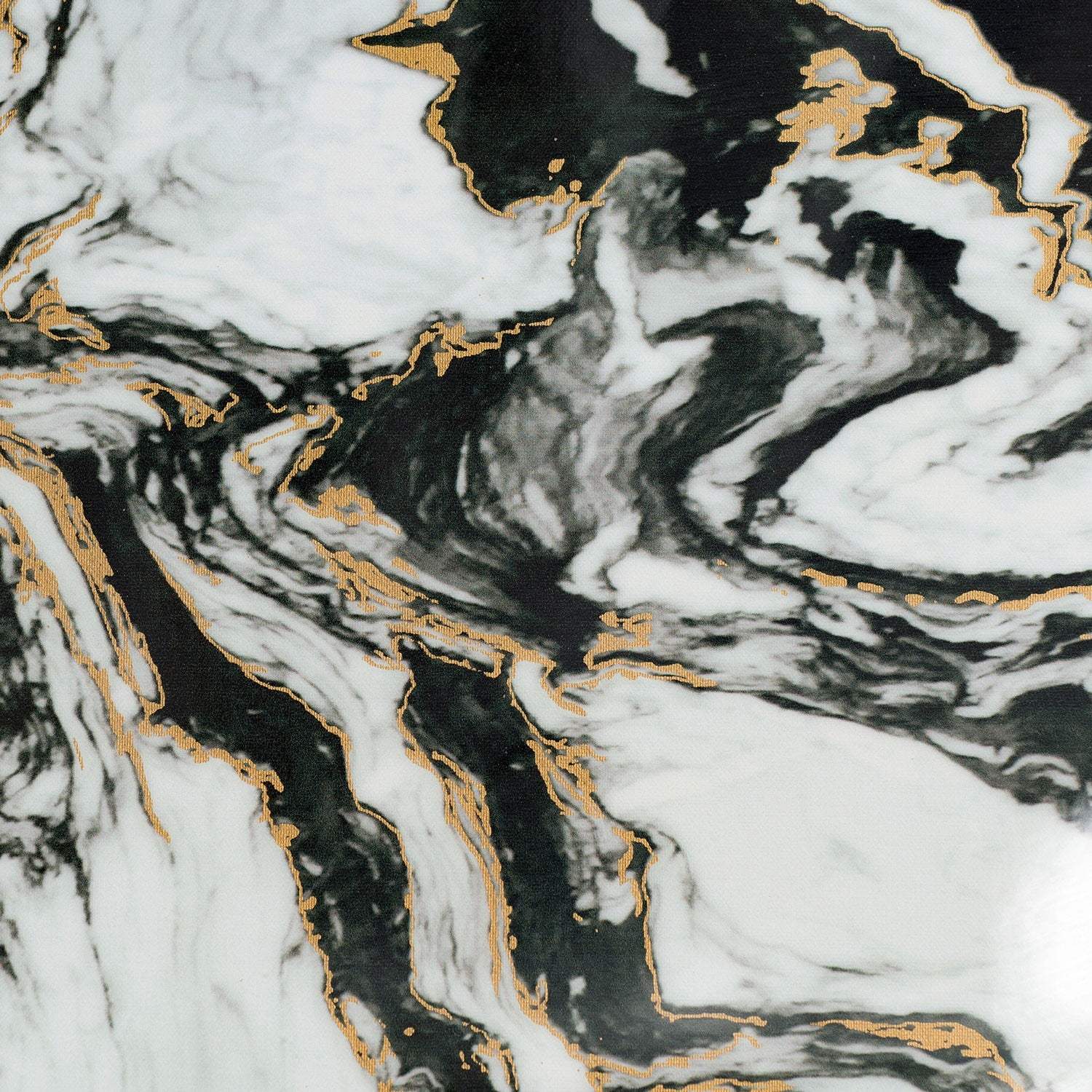 Set of 2 Ultra Modern White Black and Gold Marblized Wall Art - Image 6
