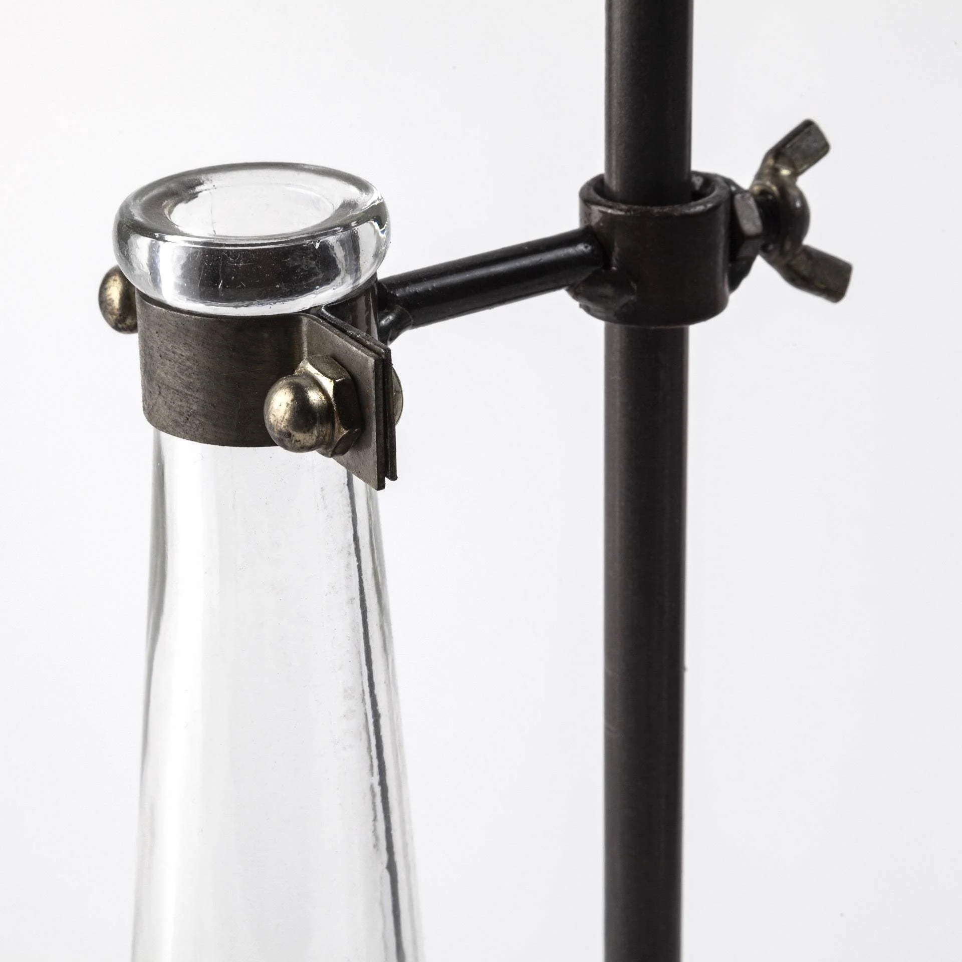 Set of Five Test Tube Vases with Metal Bases - Image 6