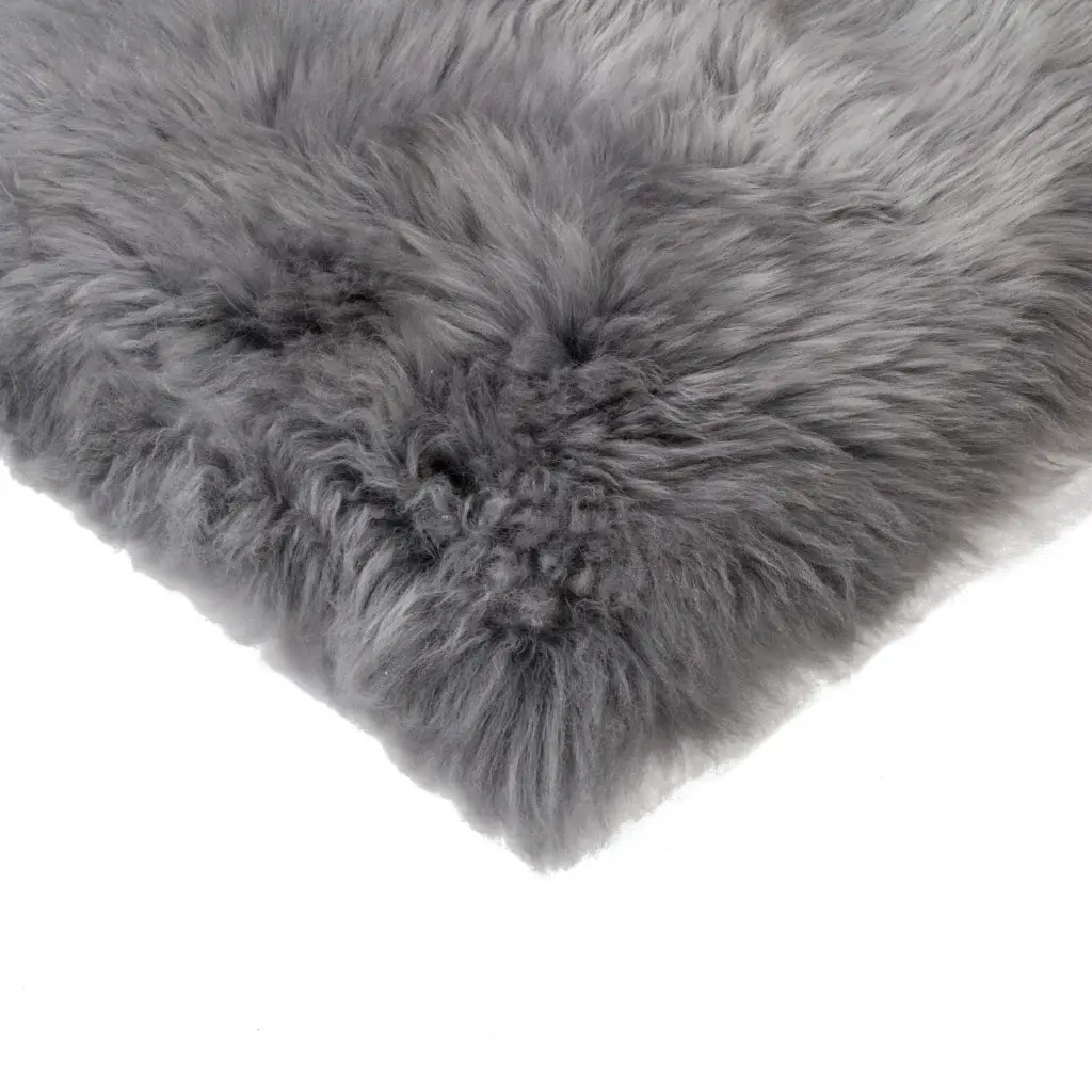 Set Of Four 17" X 17" Grey Wool Chair Pads - Image 2