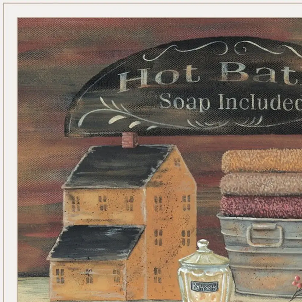 Set Of Four Country Bathroom White Framed Print Bathroom Wall Art - Image 4