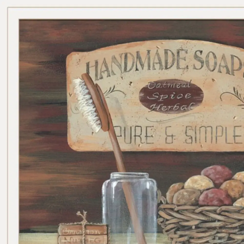 Set Of Four Country Bathroom White Framed Print Bathroom Wall Art - Image 4