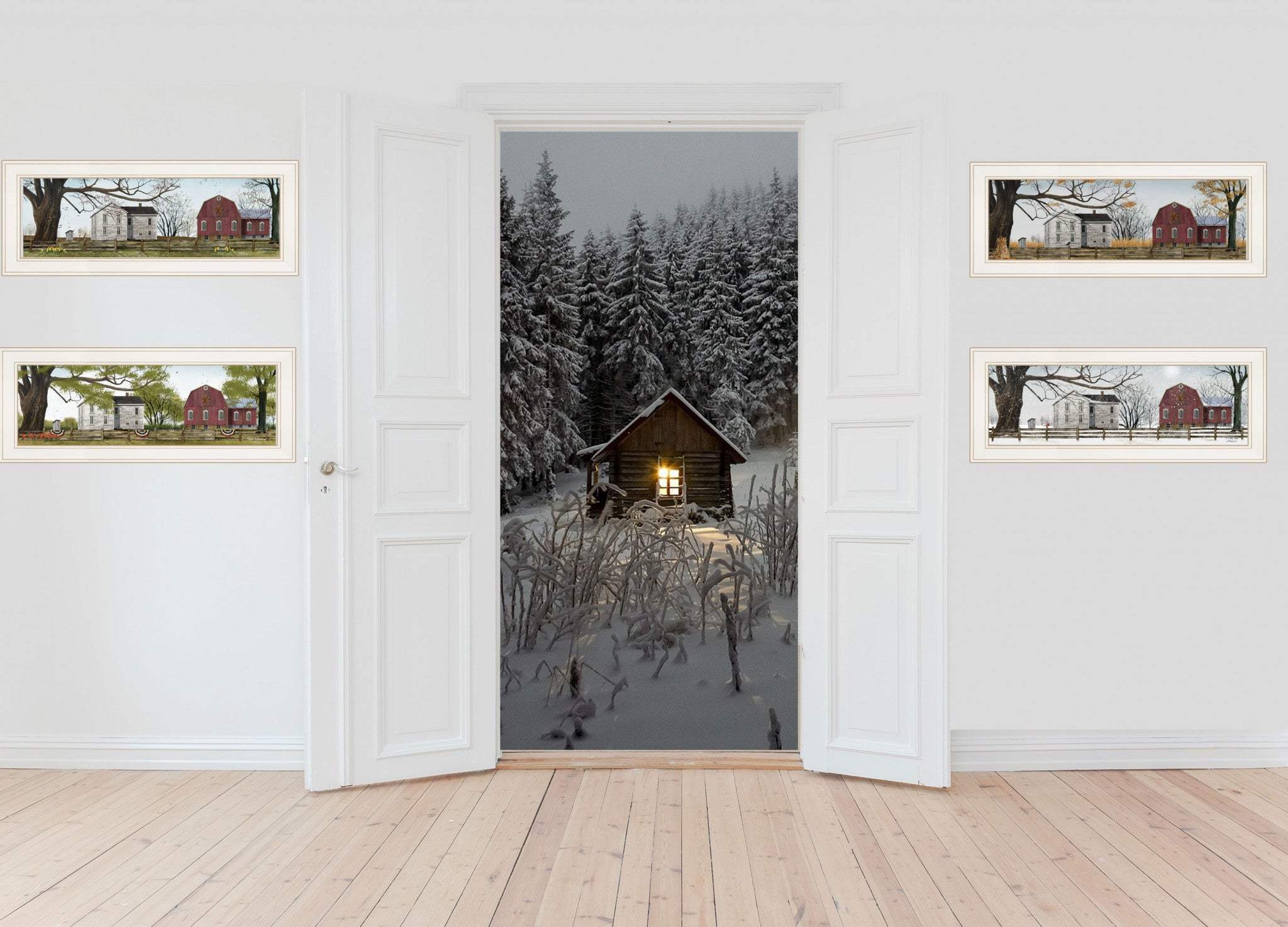 Set Of Four Four Seasons Collection II 1 White Framed Print Wall Art - Image 4