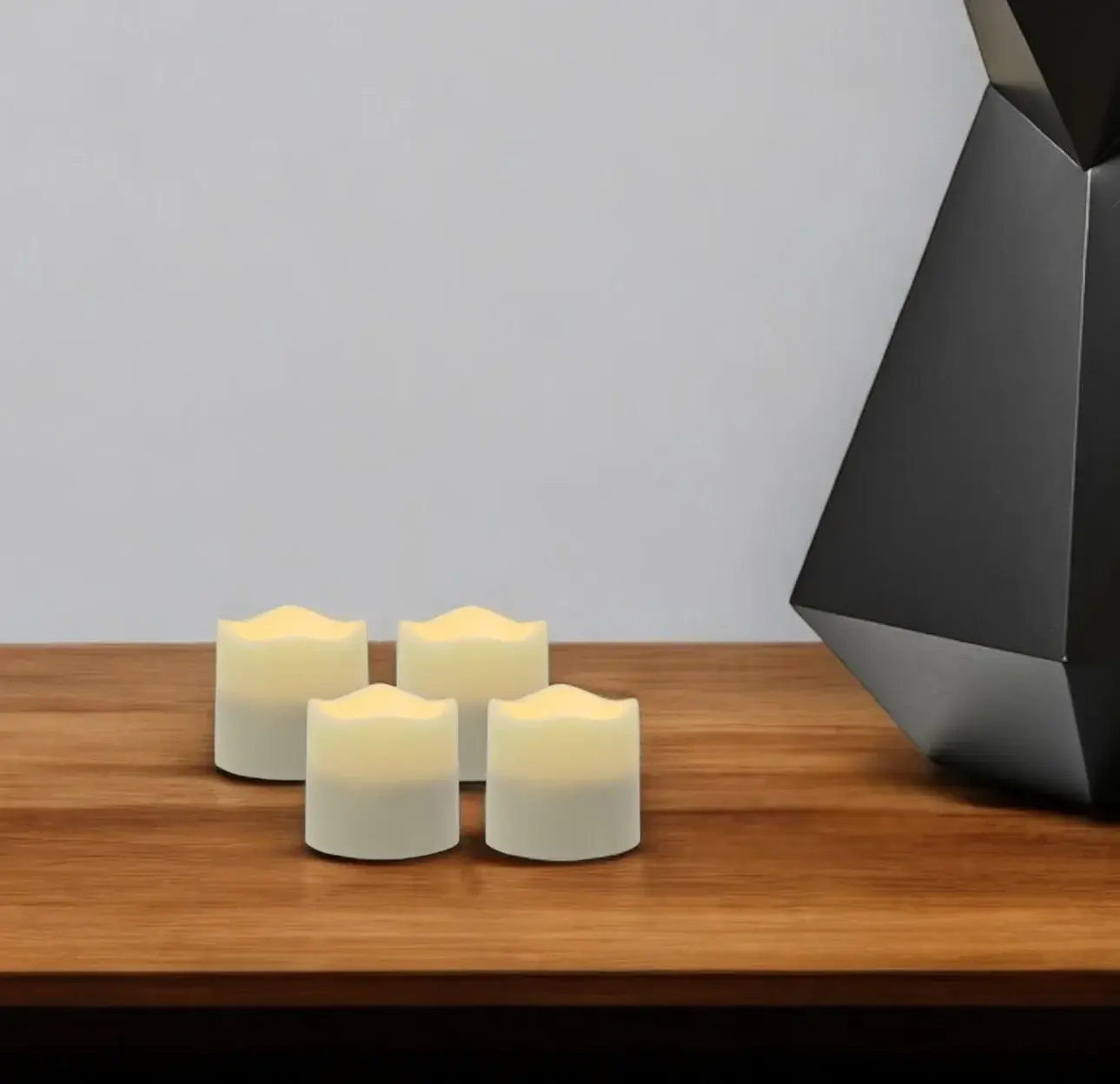 Set of Four Ivory Flameless Tealight Candle - Image 2