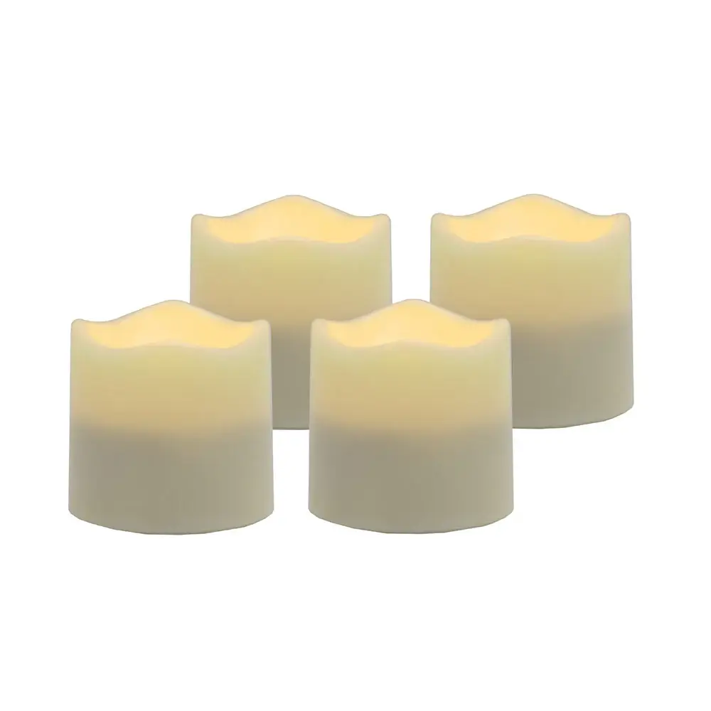 Set of Four Ivory Flameless Tealight Candle - Image 3