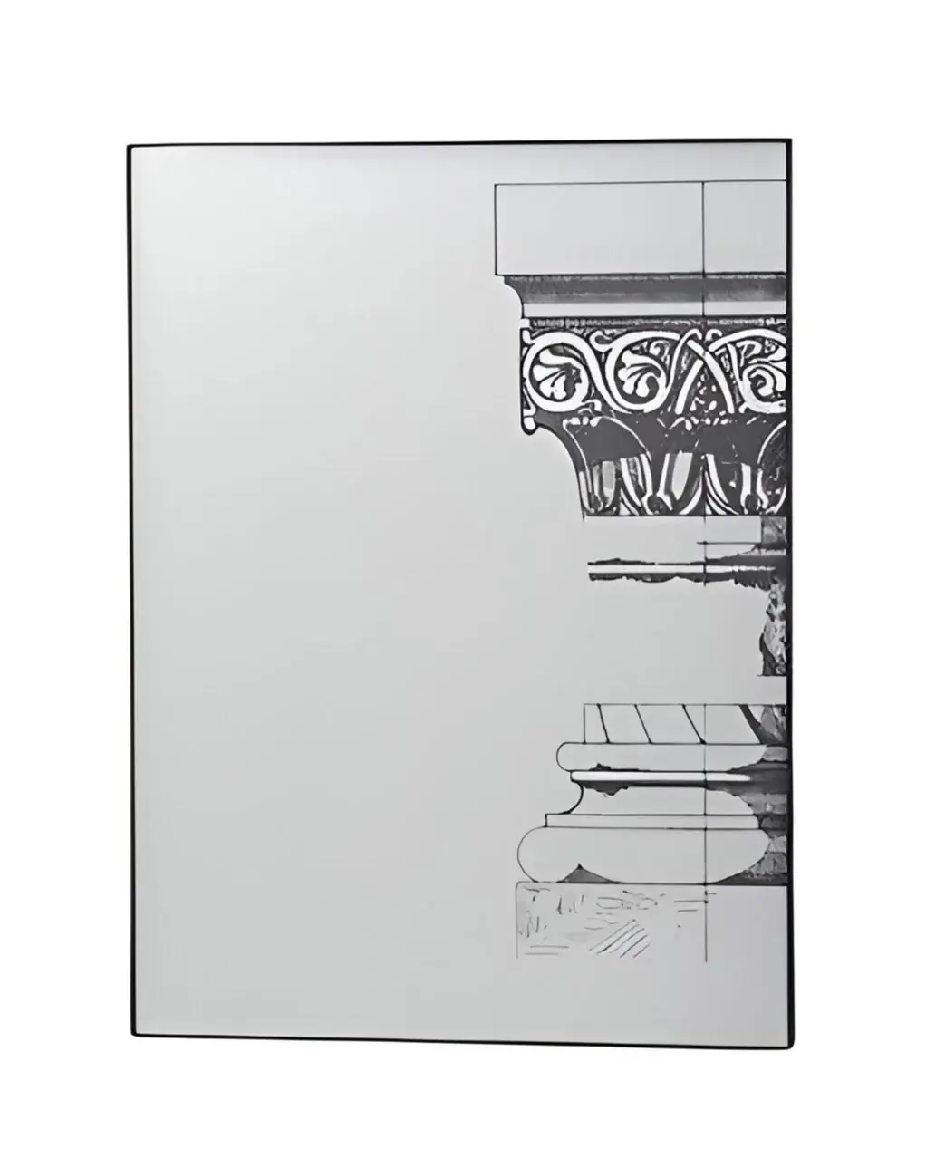 Set of Six Decorative Antiqued Glass Black Metal Framed Mirror Set - Image 3