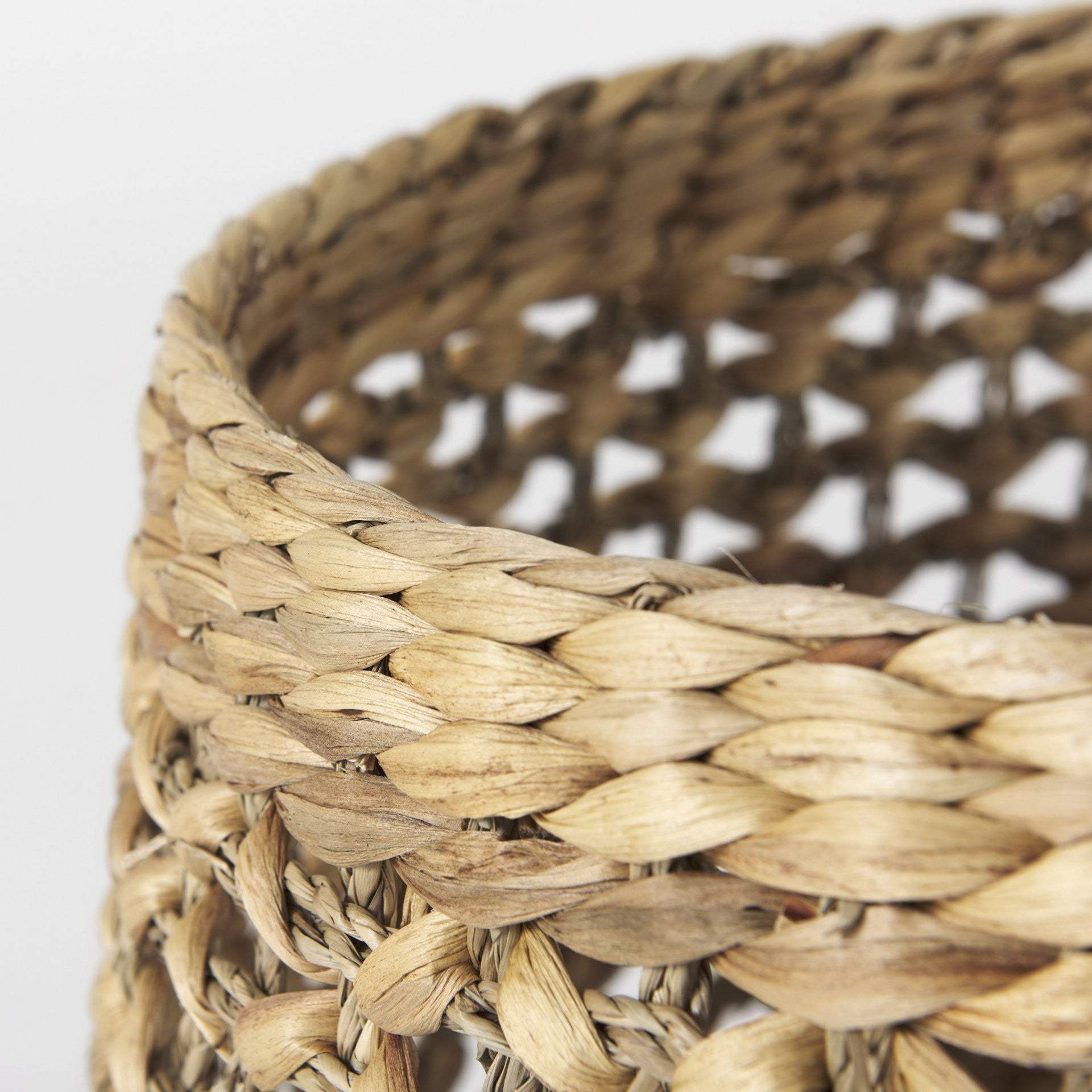 Set of Three 15" Brown Wicker Basket - Image 5