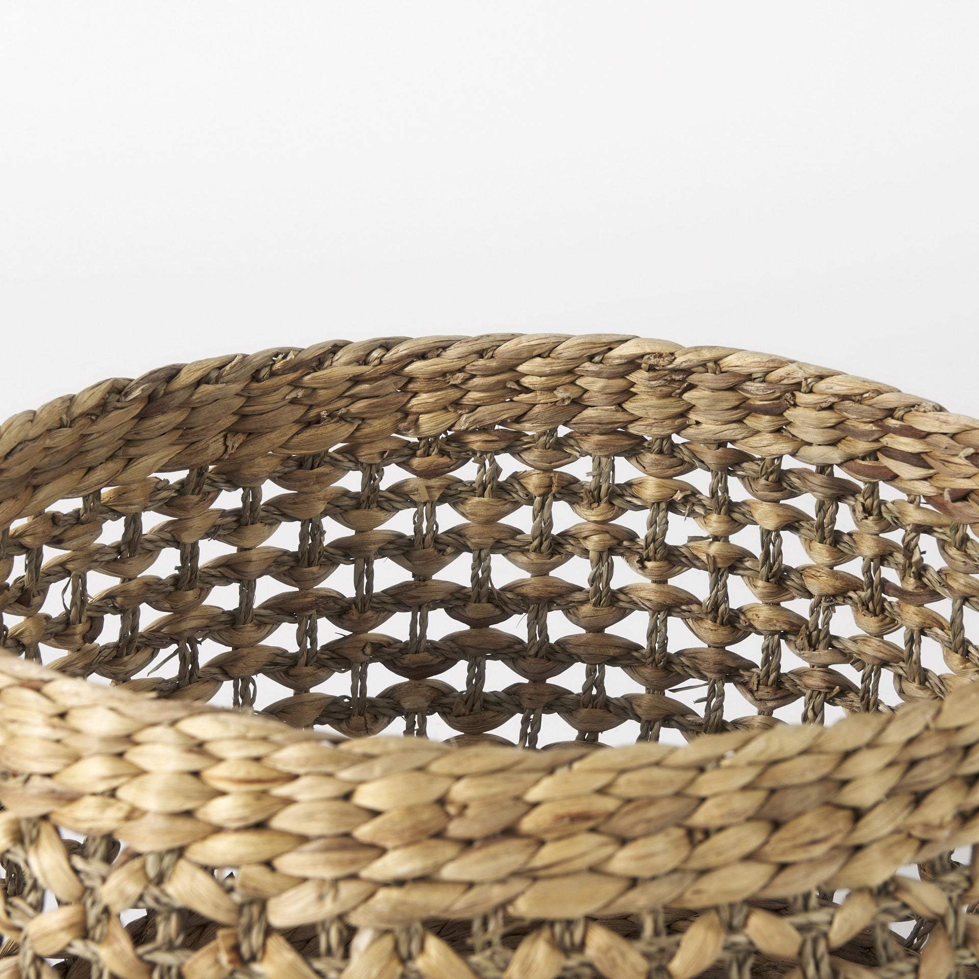 Set of Three 15" Brown Wicker Basket - Image 6
