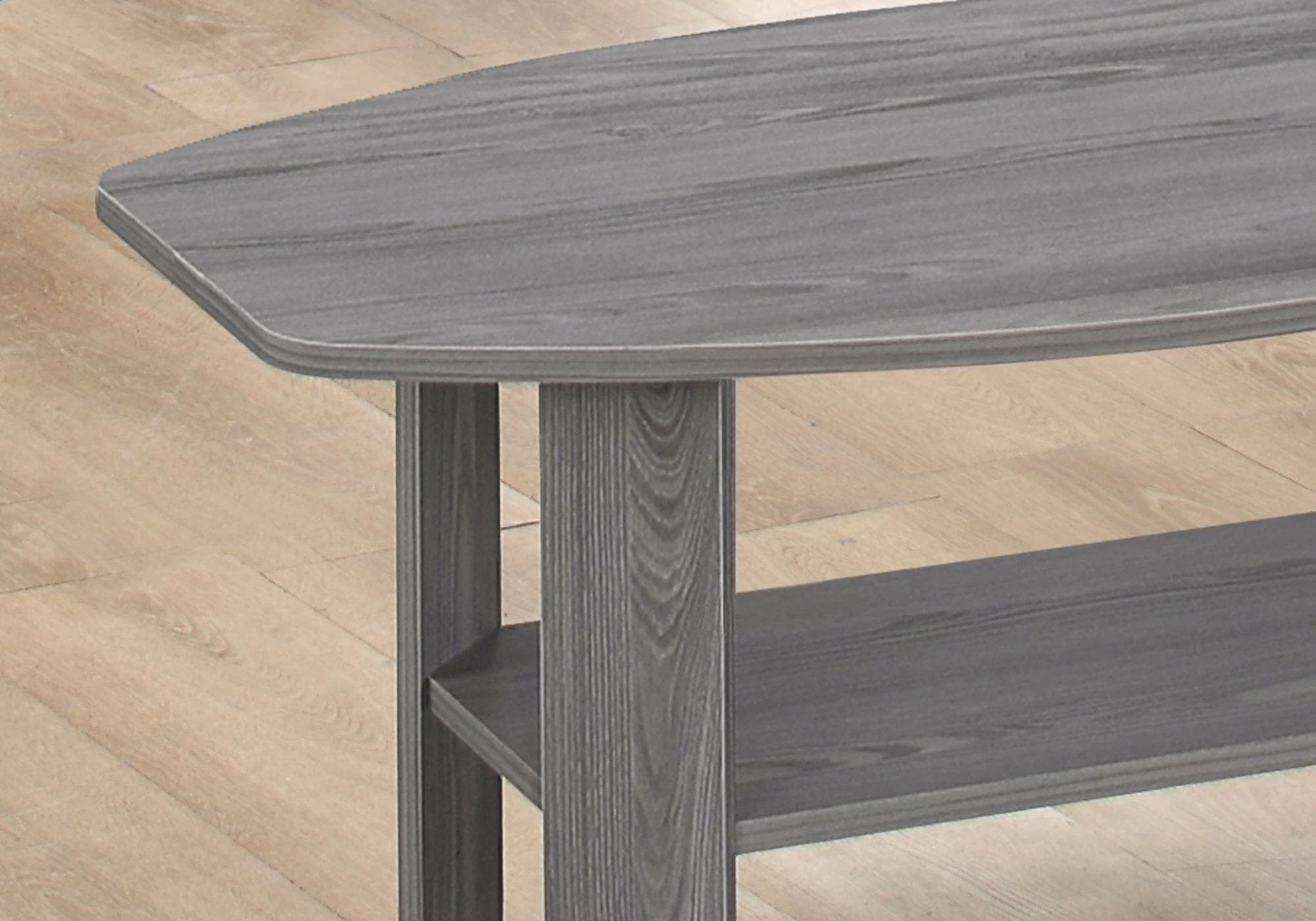 Set of Three 36" Gray Coffee Table With Shelf - Image 5