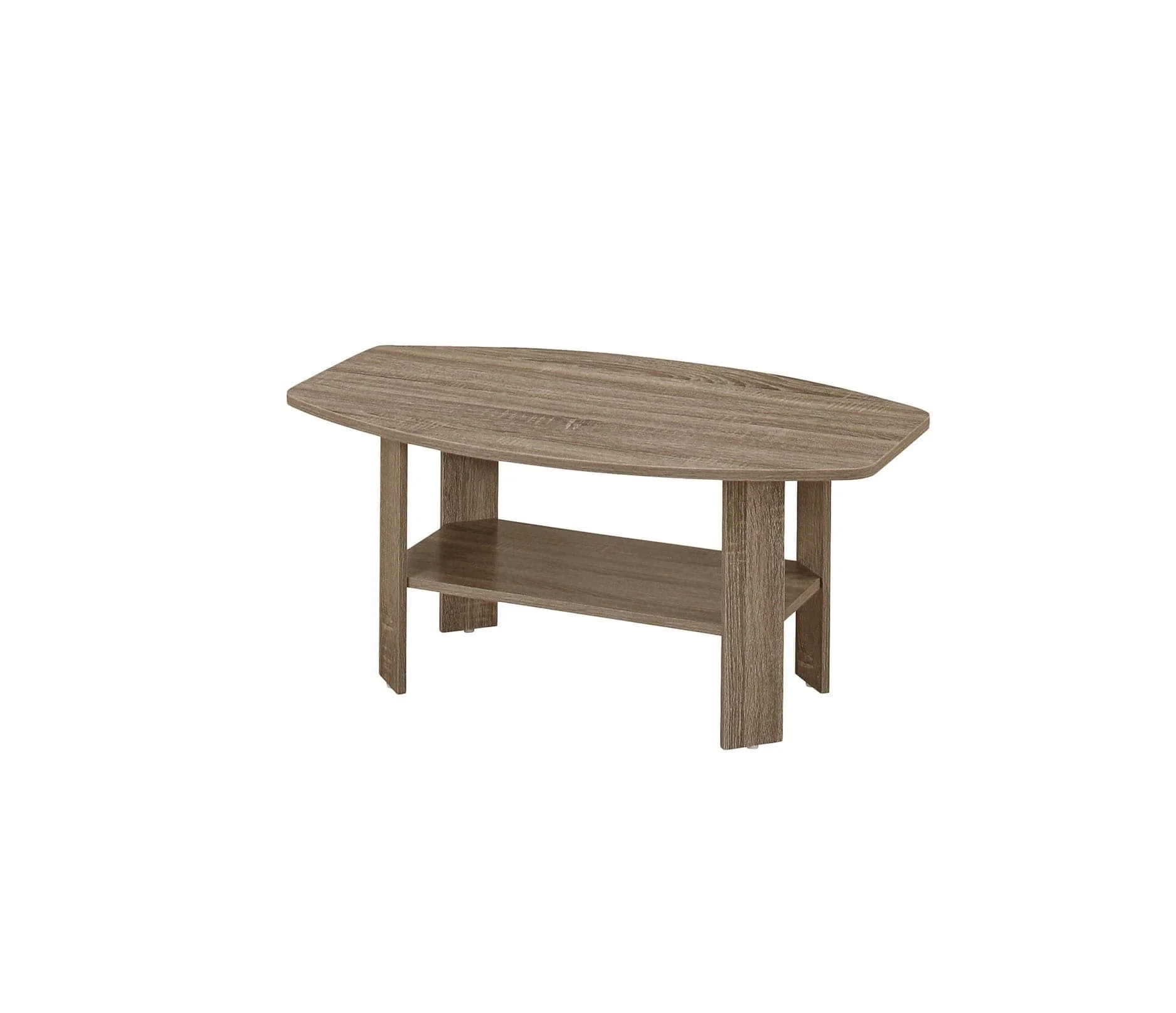 Set of Three 36" Taupe Coffee Table With Shelf - Image 3