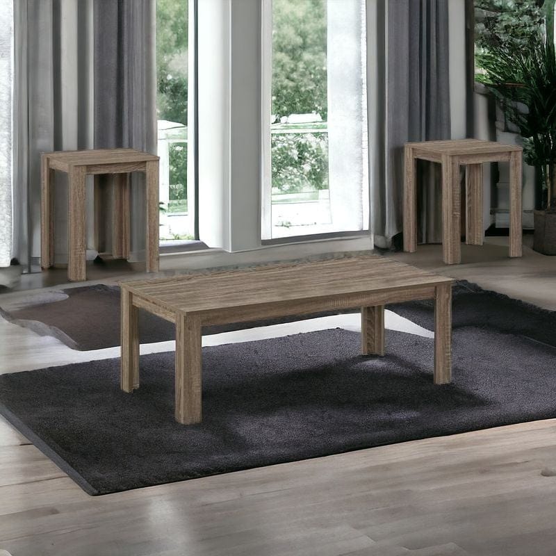 Set of Three 44" Taupe Coffee Table - Image 2