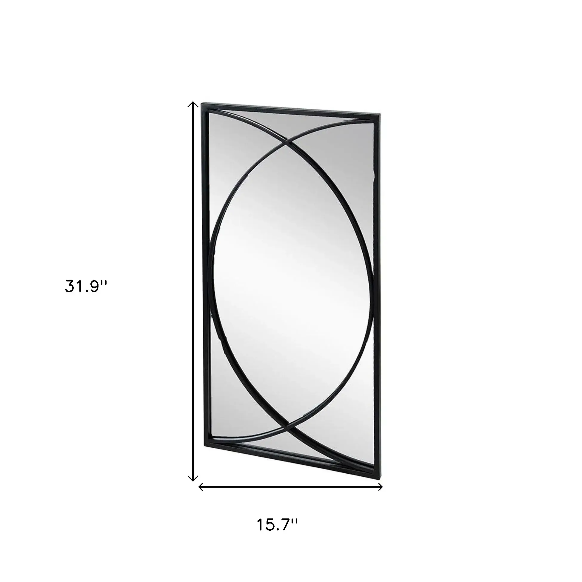 Set of Three Black Iron Framed Accent Mirror - Image 7