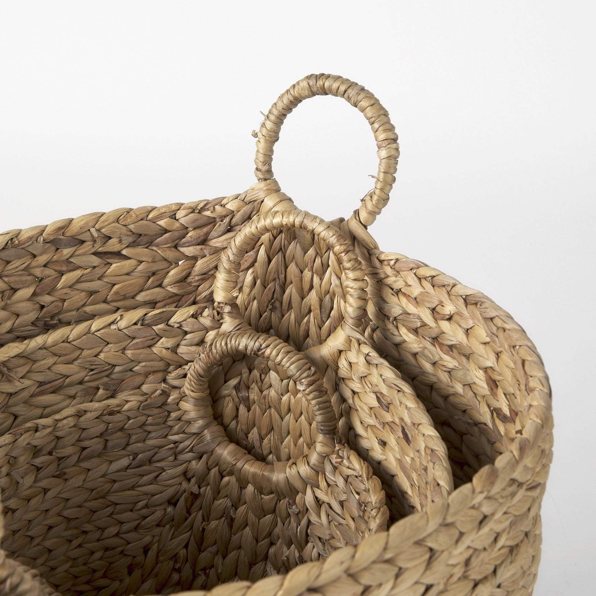 Set Of Three Braided Wicker Storage Baskets - Image 8