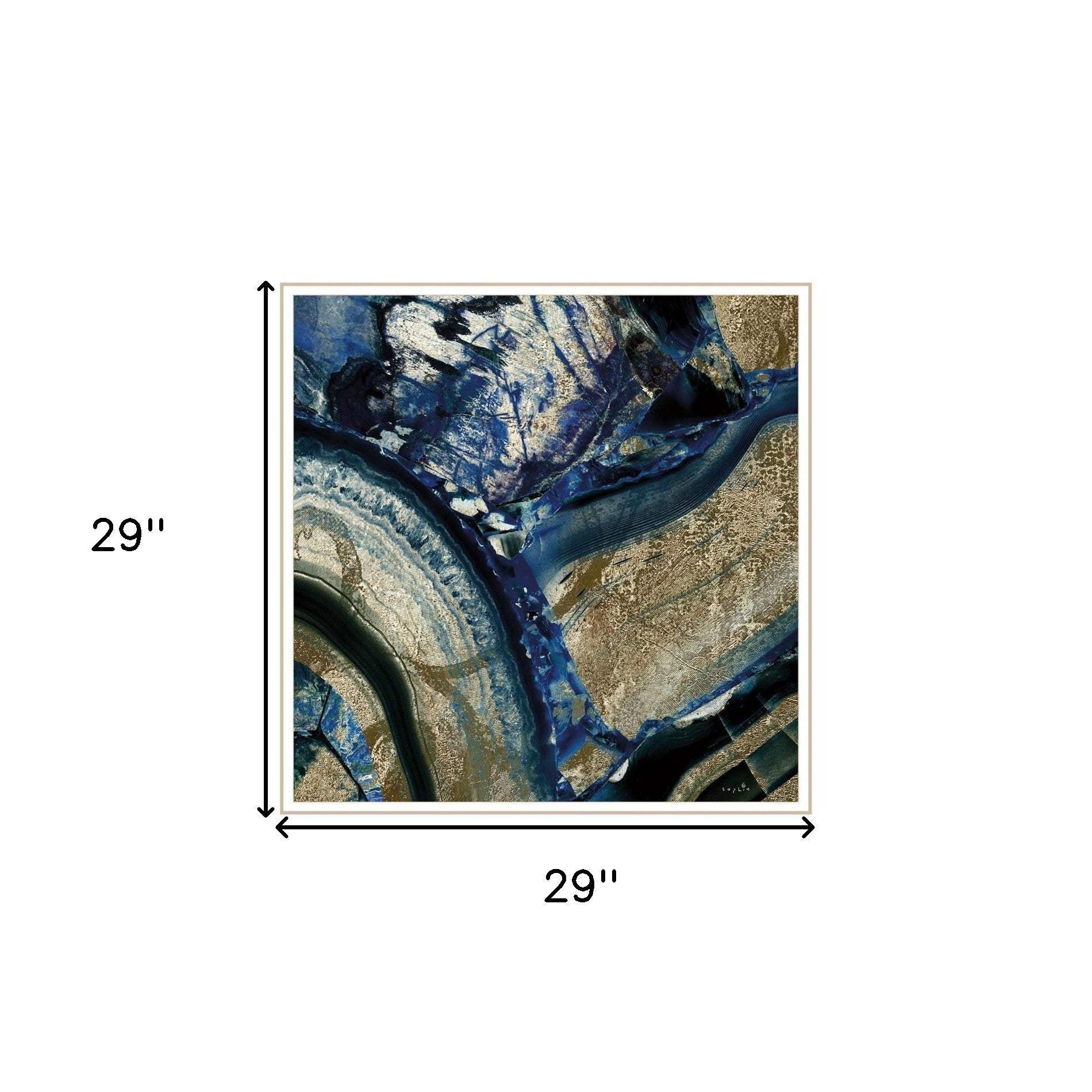 Set Of Three Deep Blue 2 White Framed Print Wall Art - Image 6