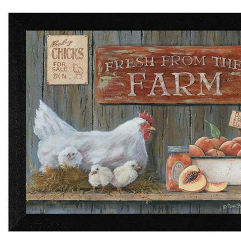 Set Of Three Farmers Market Black Framed Print Wall Art - Image 4