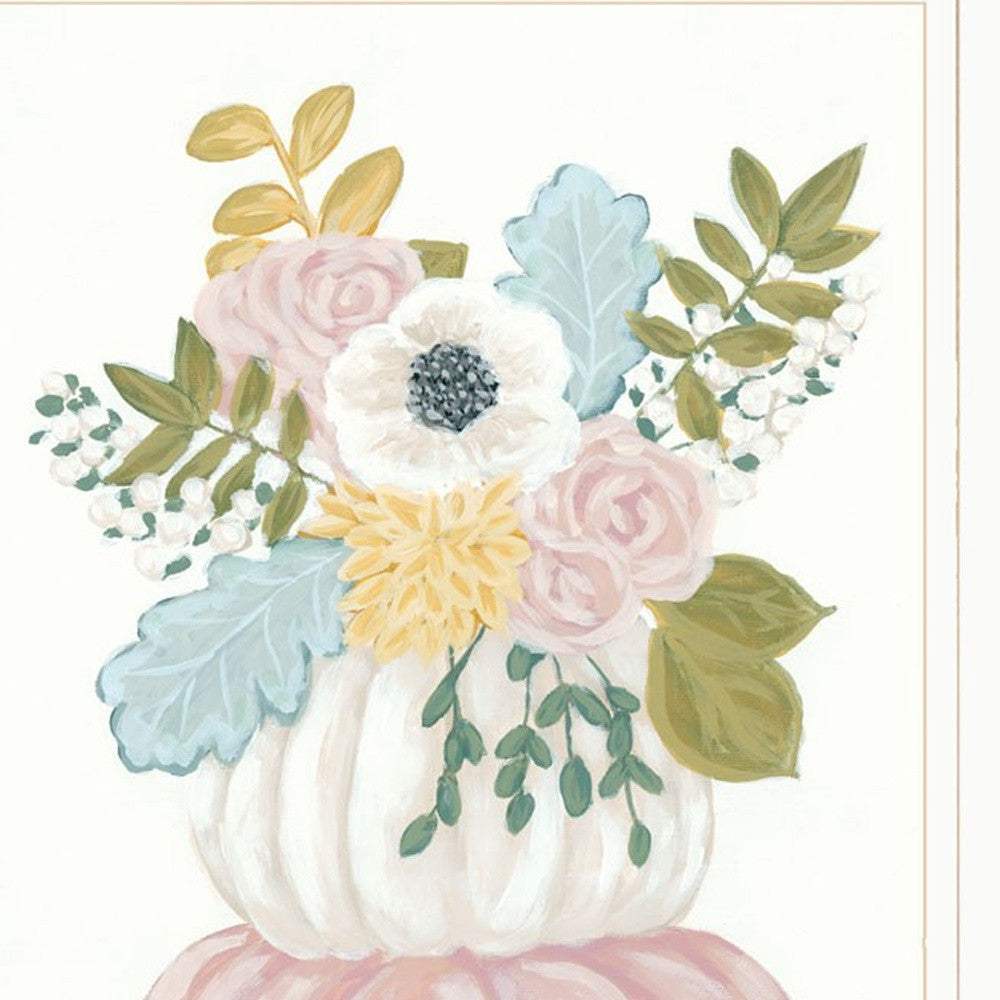 Set Of Three Floral Pumpkins 3 White Framed Print Wall Art - Image 4
