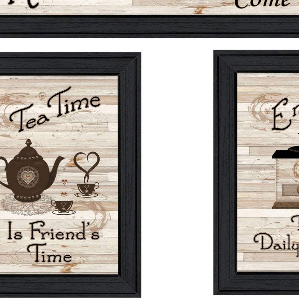 Set Of Three Kitchen Black Framed Prints Kitchen Wall Art - Image 4