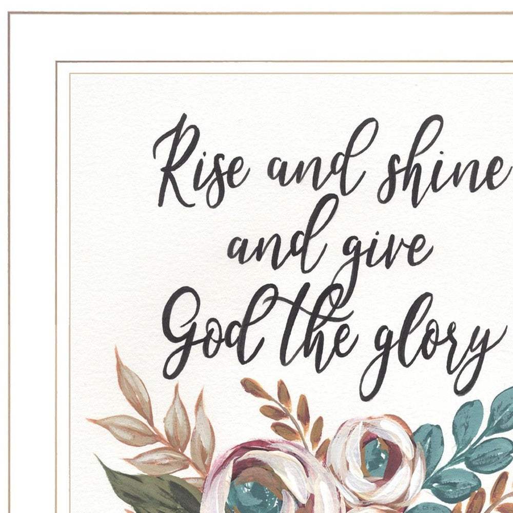 Set Of Three Rise and Shine White Framed Print Kitchen Wall Art - Image 4