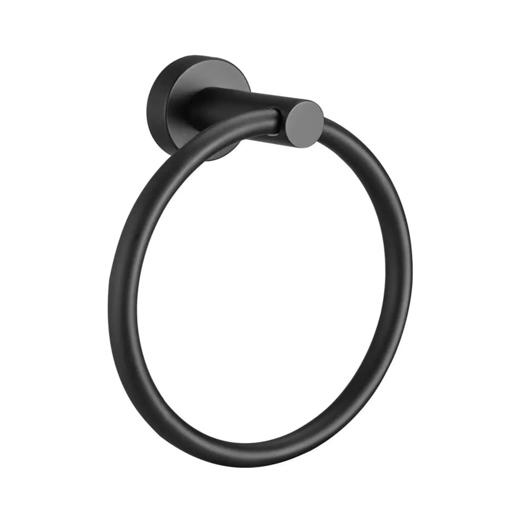 Set of Two Black Stainless Steel Wall Mount Towel Ring and Toilet Paper Holder - Image 3