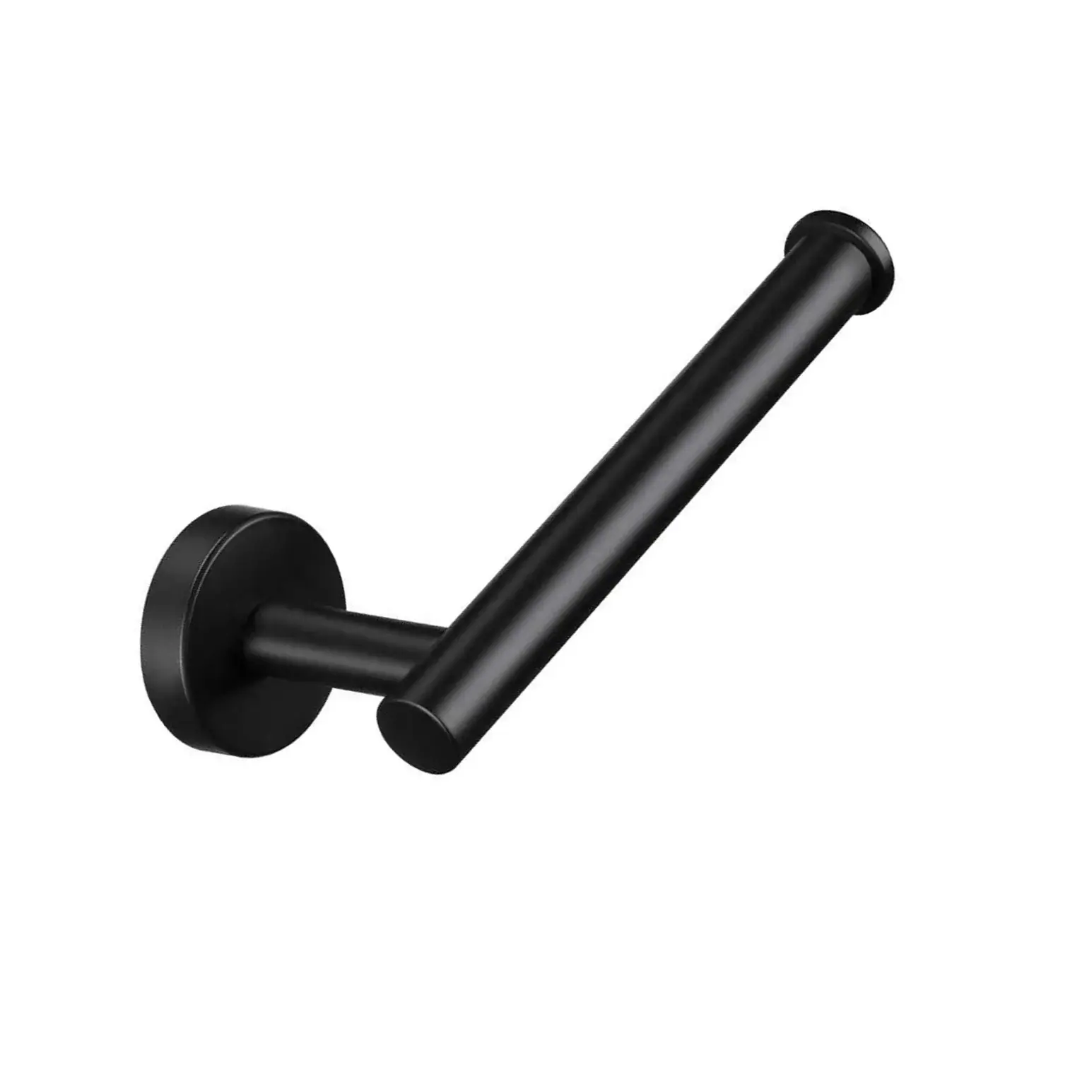 Set of Two Black Stainless Steel Wall Mount Towel Ring and Toilet Paper Holder - Image 4