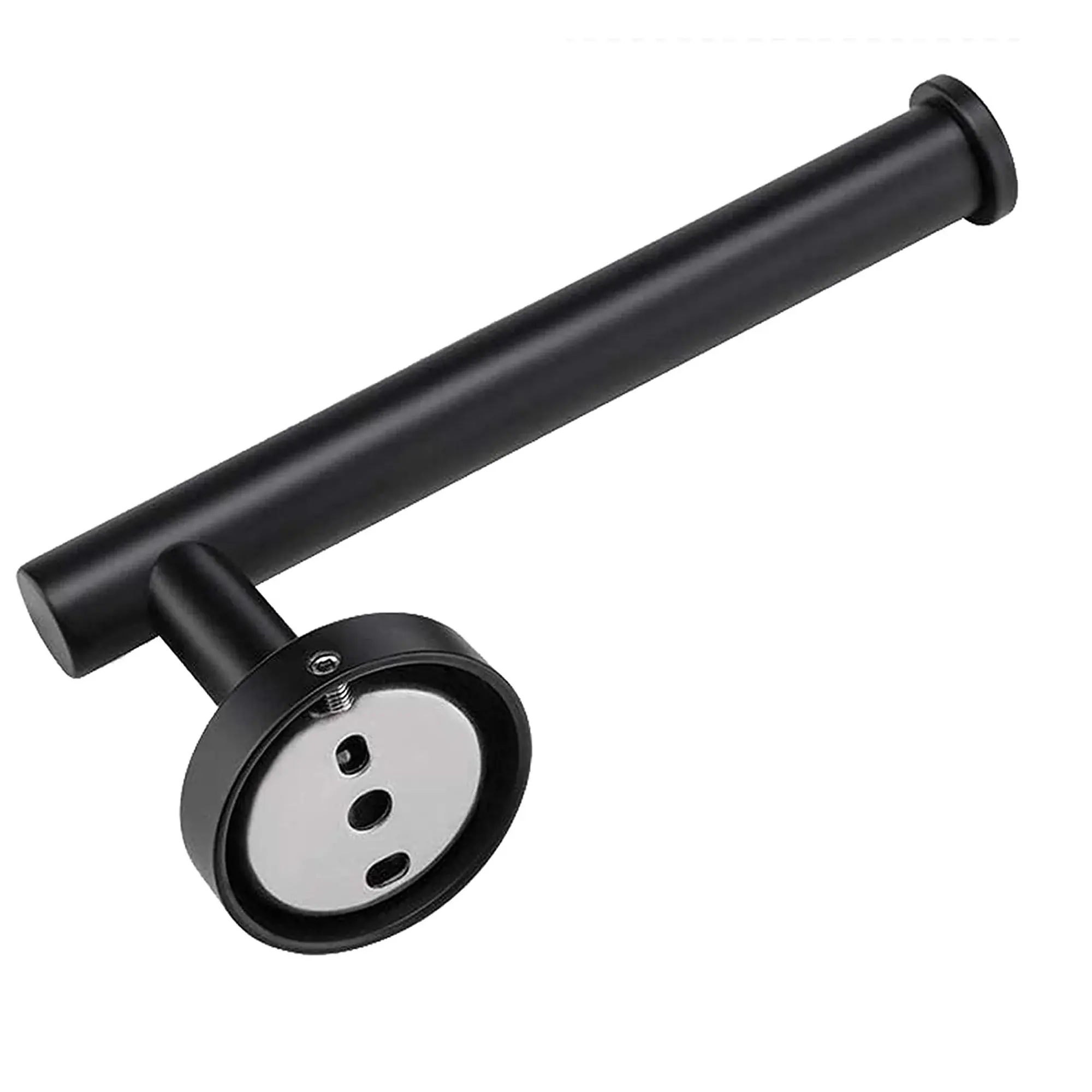 Set of Two Black Stainless Steel Wall Mount Towel Ring and Toilet Paper Holder - Image 5