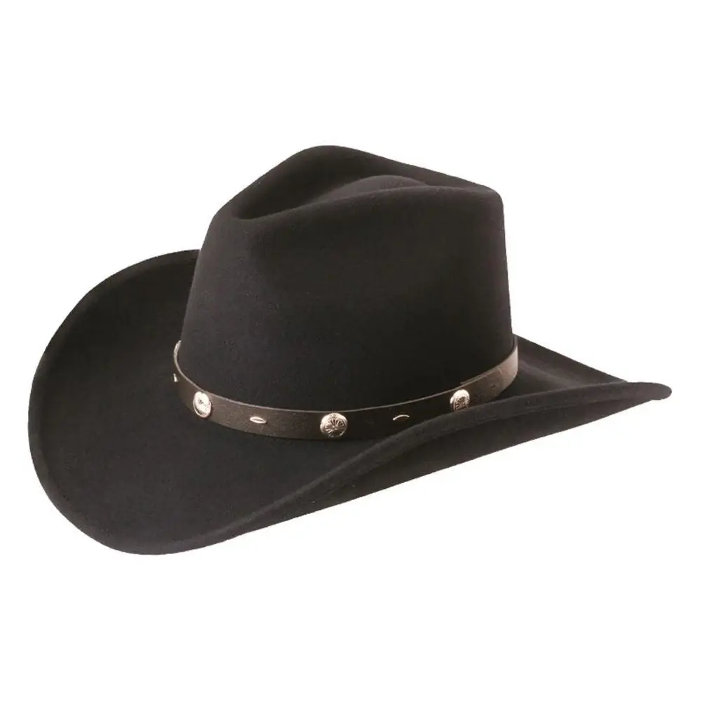 Silverado 100% Crushable Wool 3 1/2 Bend-A-Brim Rattler Black Hat
