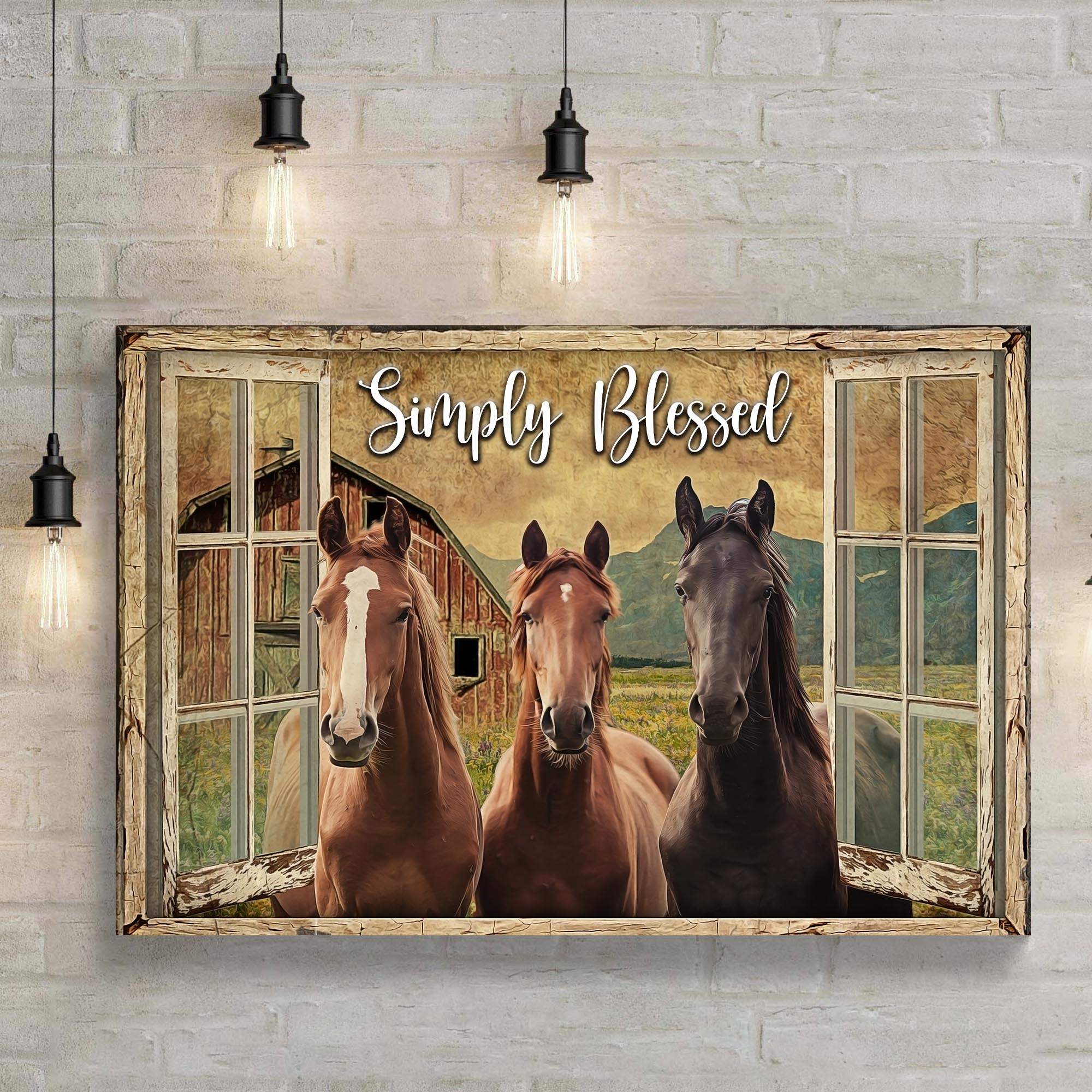 Simply Blessed Amazing Horse Farm Sign - Image 2
