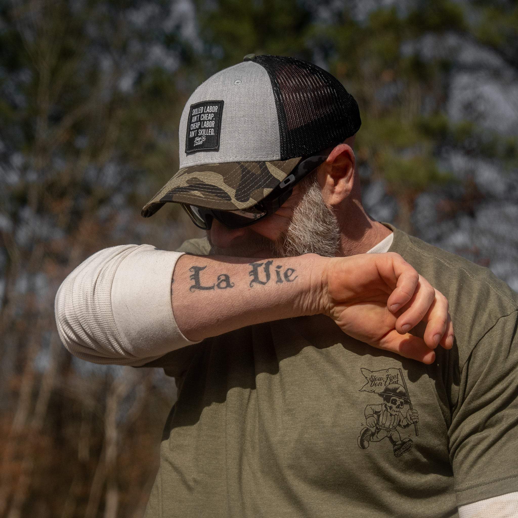 Skilled Labor Ain't Cheap Patch Snapback Hat - Image 23