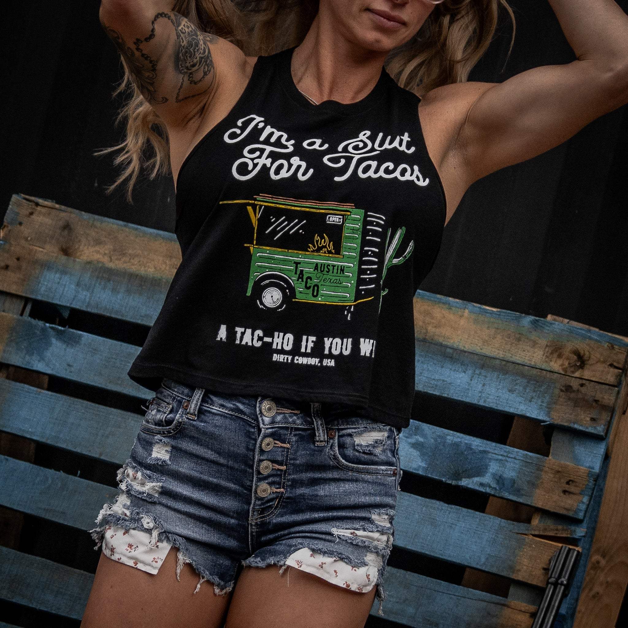 Slut For Taco's Women's Crop Tank - Image 6