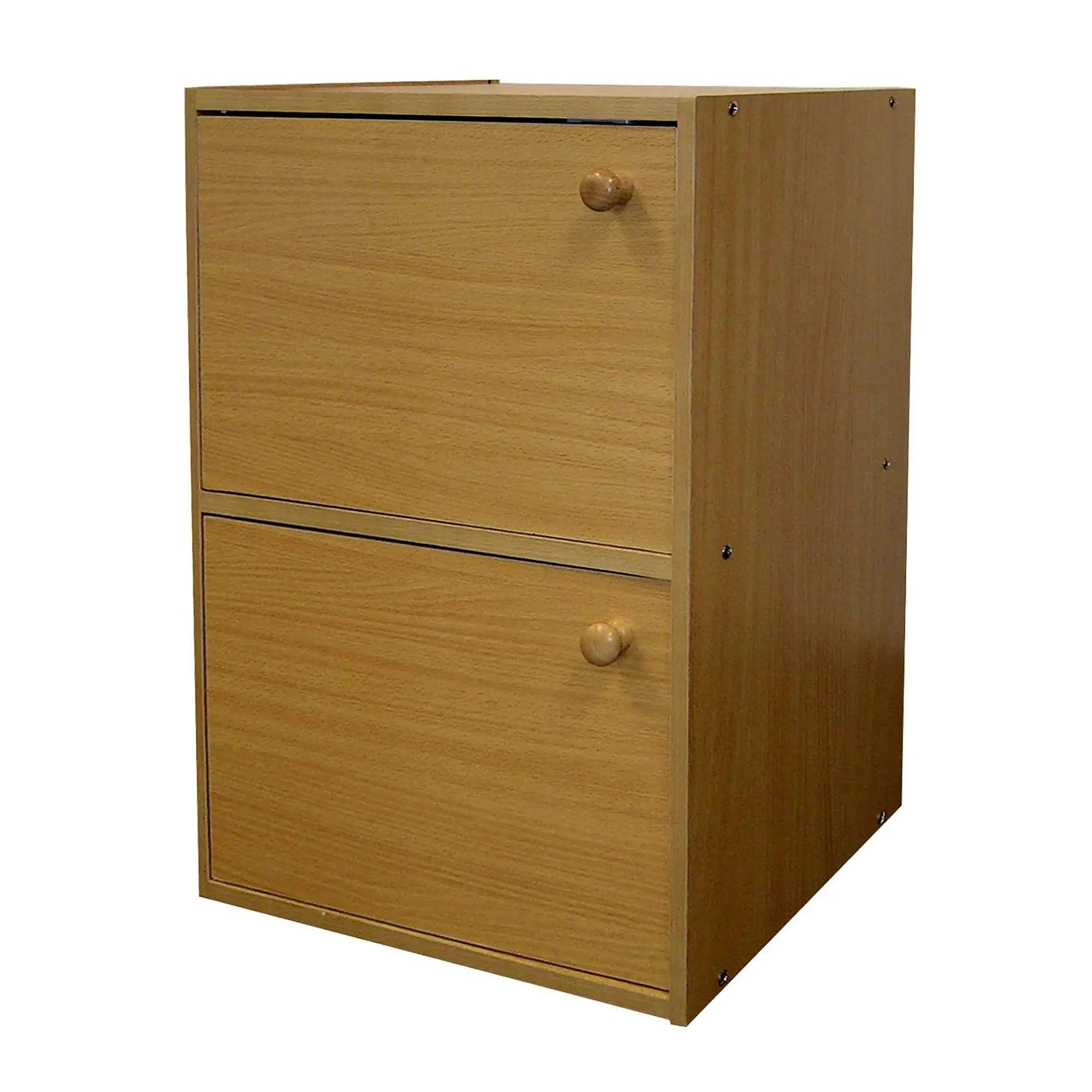 Standard Natural Double Door Verticle Book Shelf - Image 3