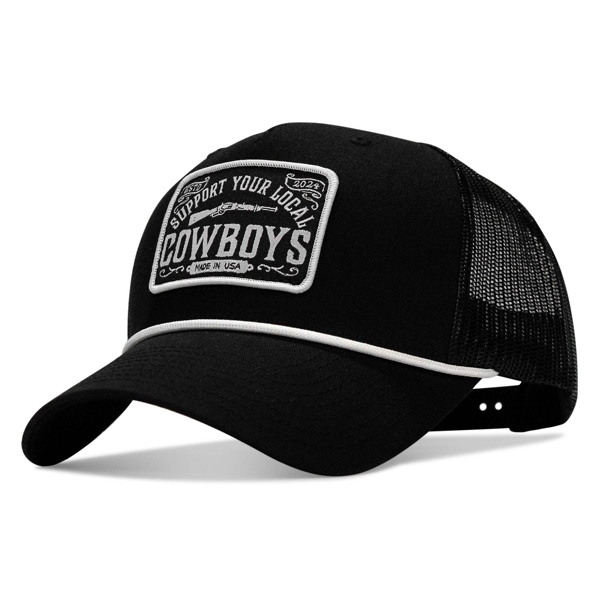 Support Your Local Cowboys Patch Rope Snapback Hat - Image 2
